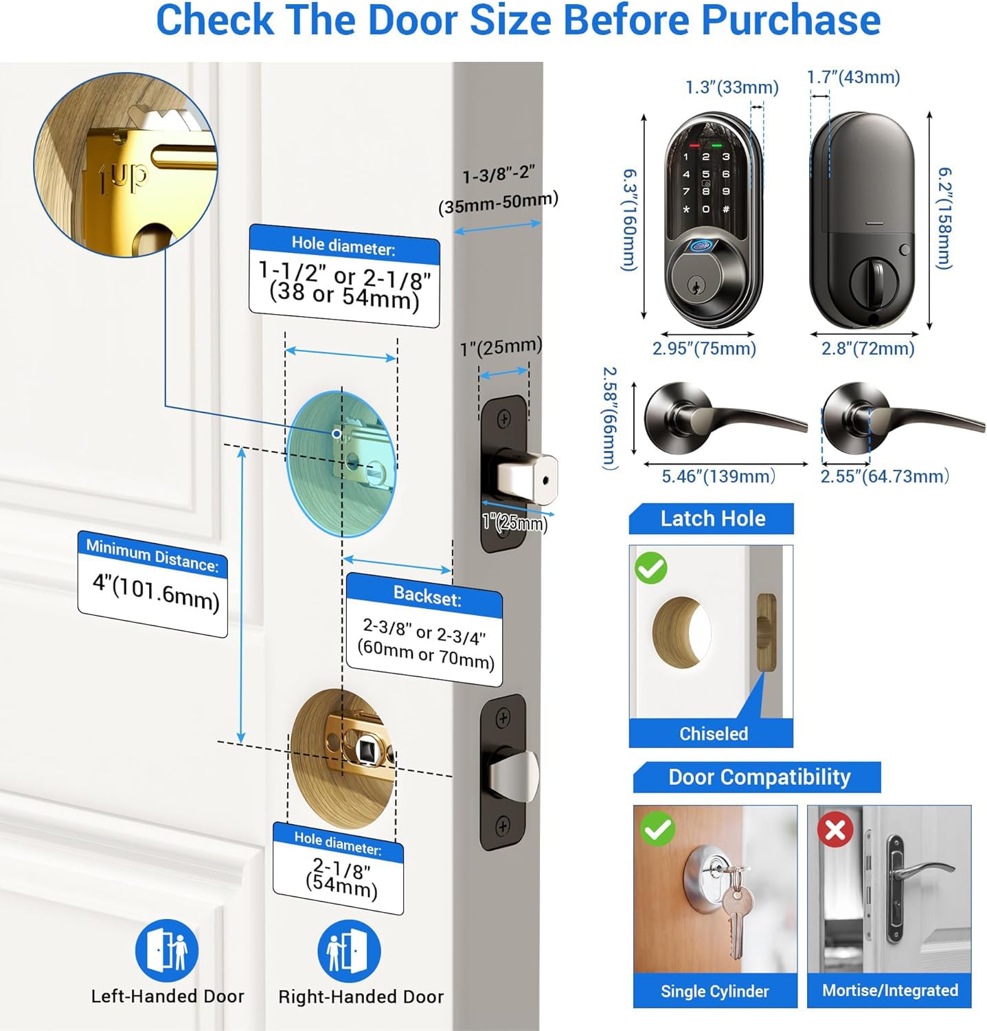 Phewnyzo LPW0811W426 Door-Deadbolts - View #5