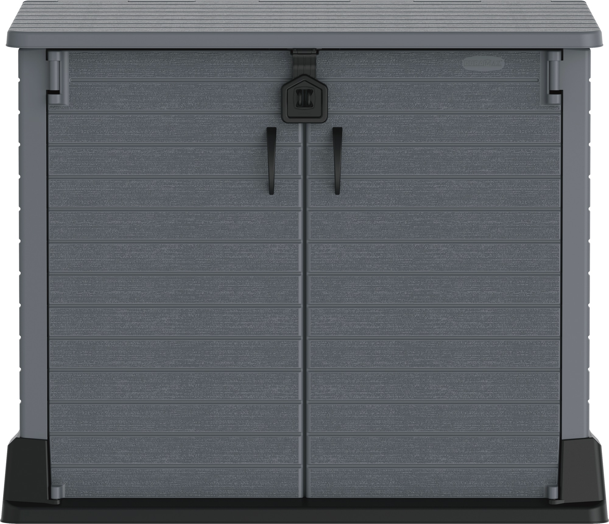 Duramax Gray Resin Outdoor Deck Storage Shed with Latching Doors