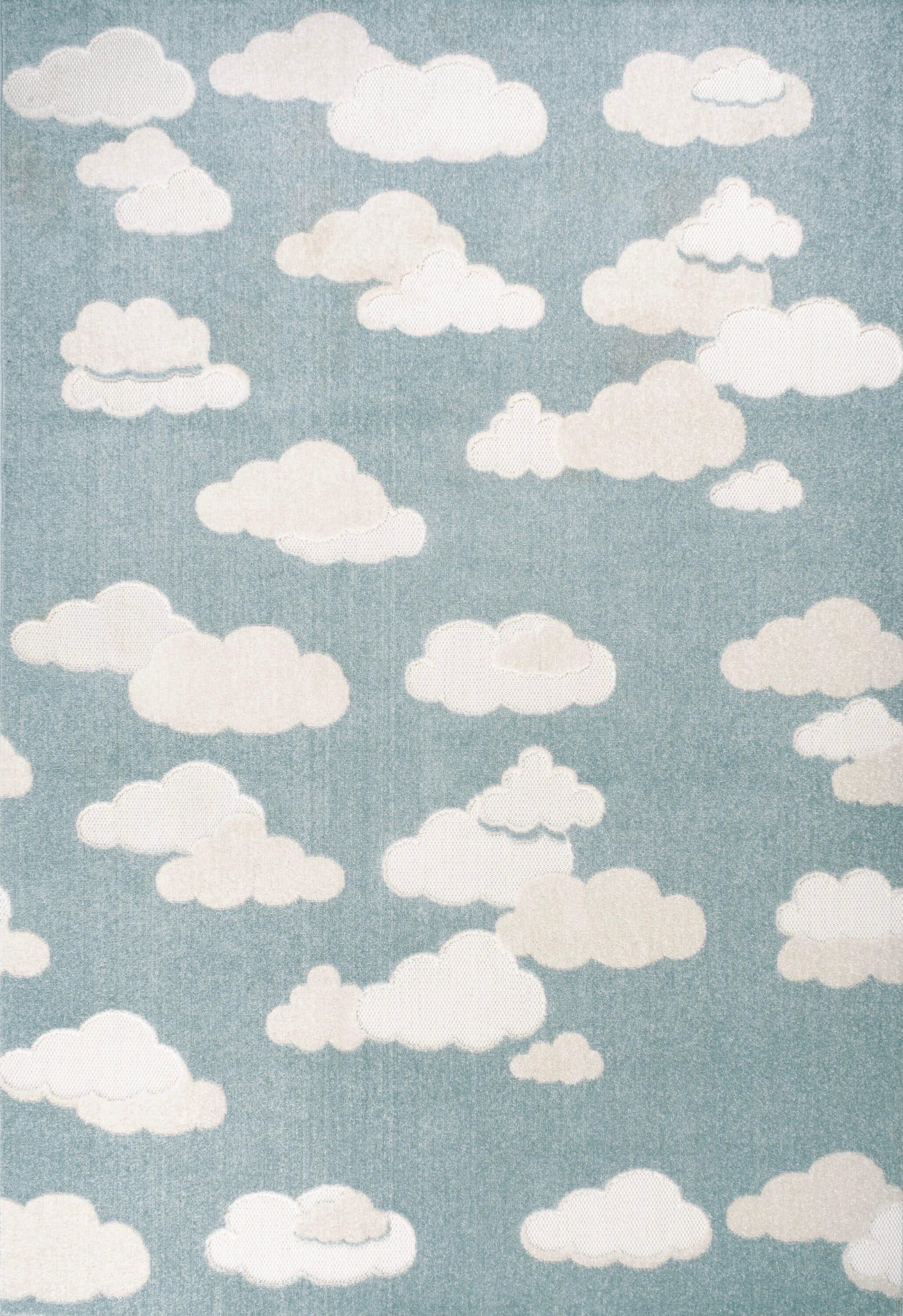 Hedwig Blue and Ivory Cloud Scandi 3x5 Area Rug