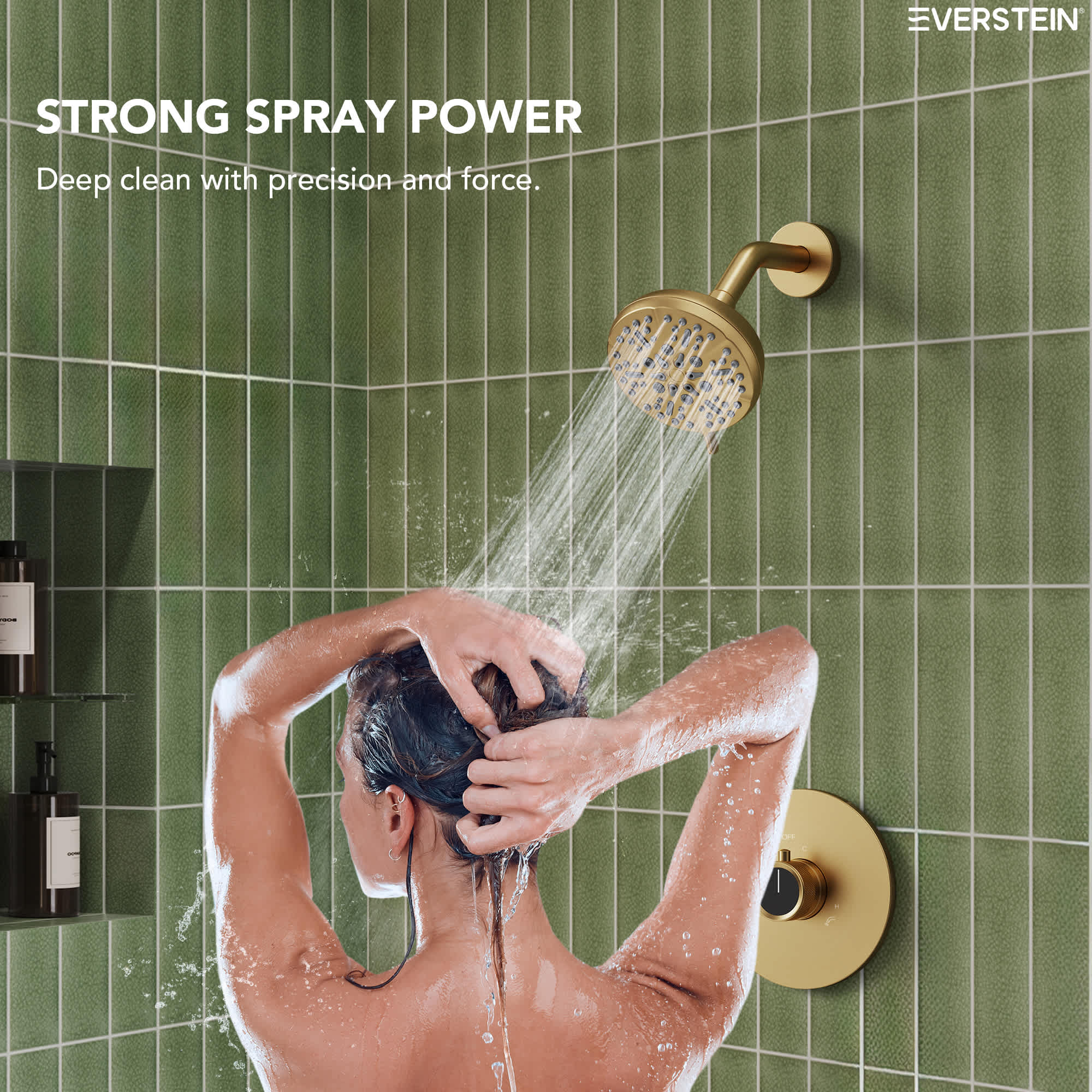 EVERSTEIN SFS-1102-GD Showerhead-Bar-Panels - View #6