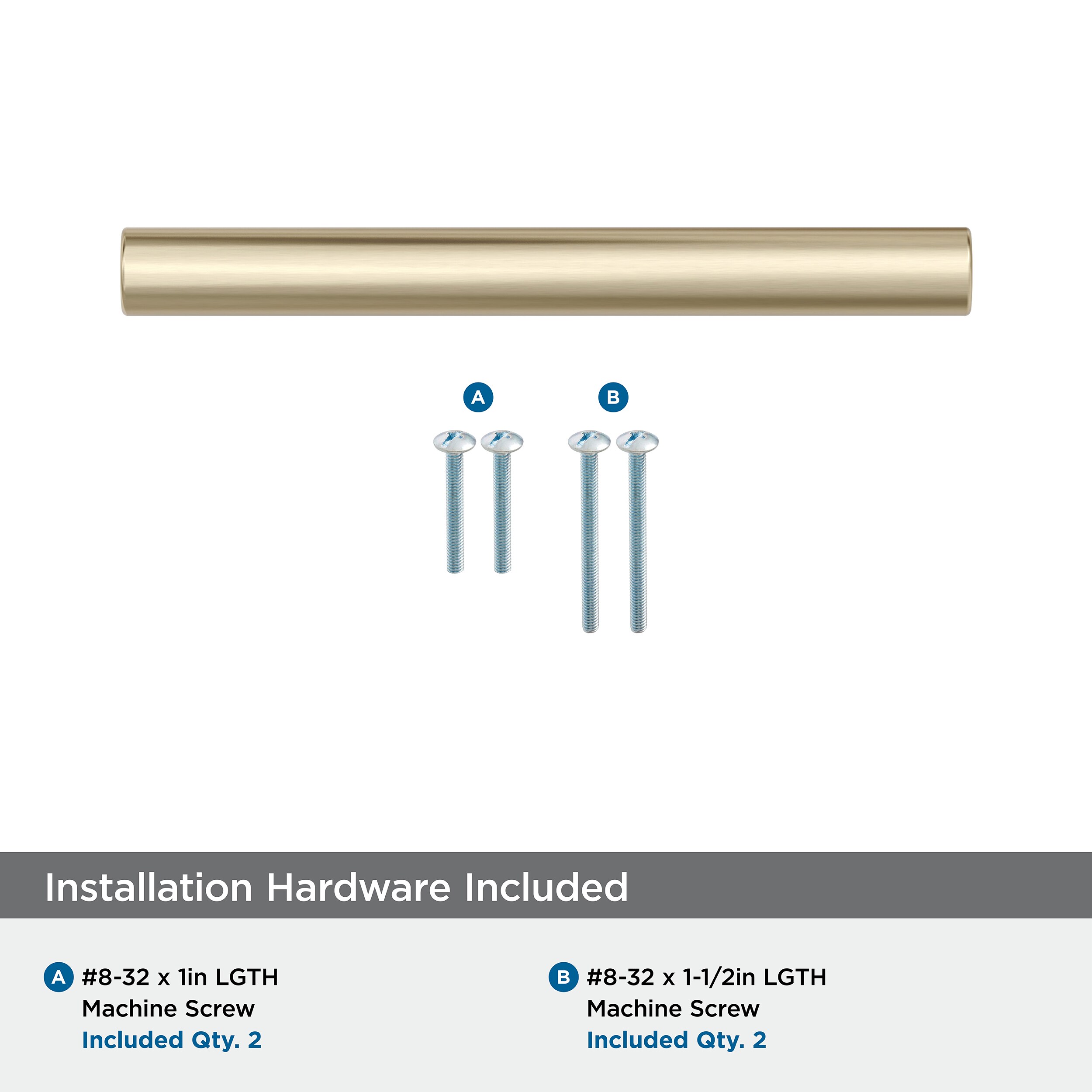 Versa 3-3/4" Golden Champagne Steel Cabinet Pull