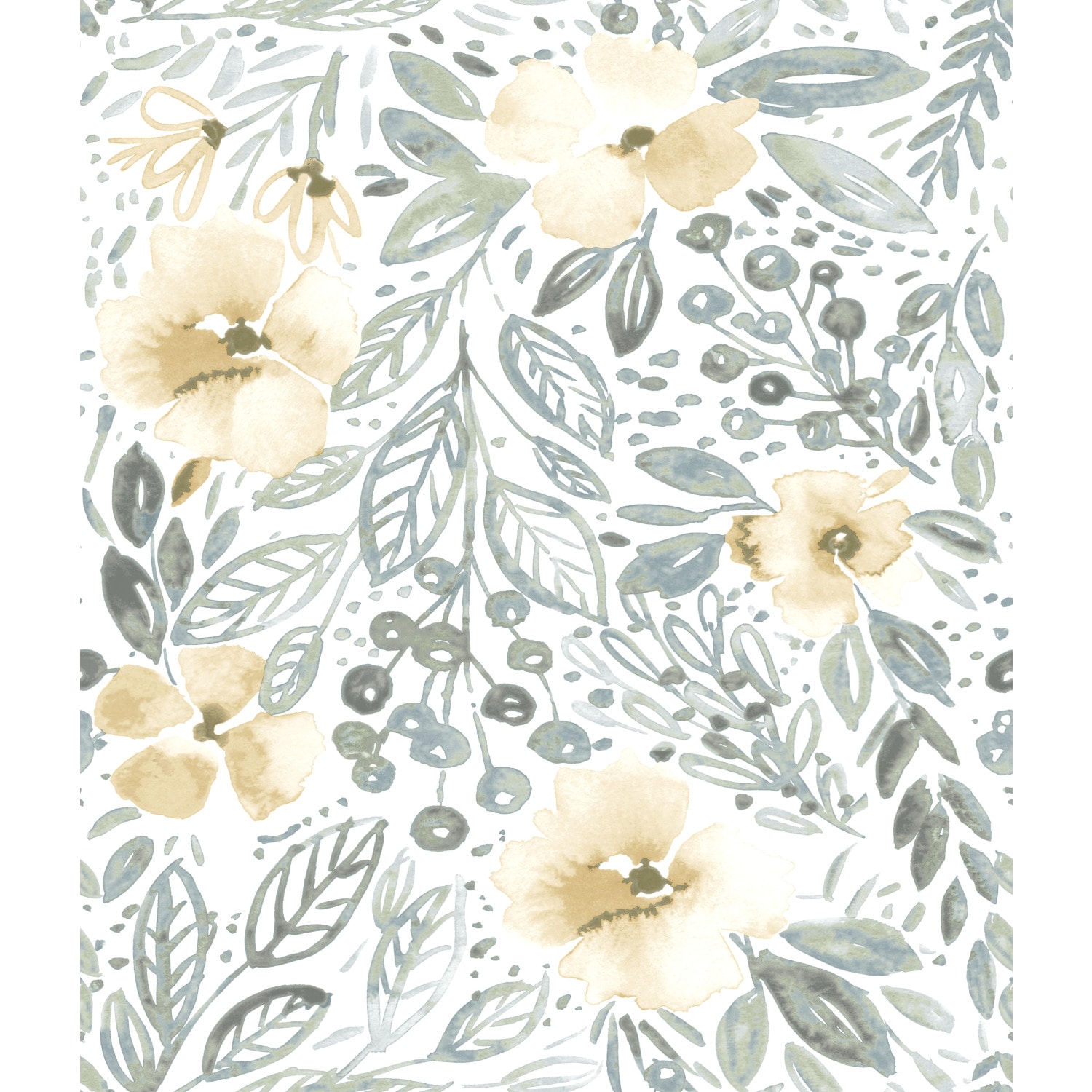 RoomMates RMK11905WP 28.18-Sq. Feet Yellow Vinyl Novelty Self-adhesive Peel and Stick Wallpaper