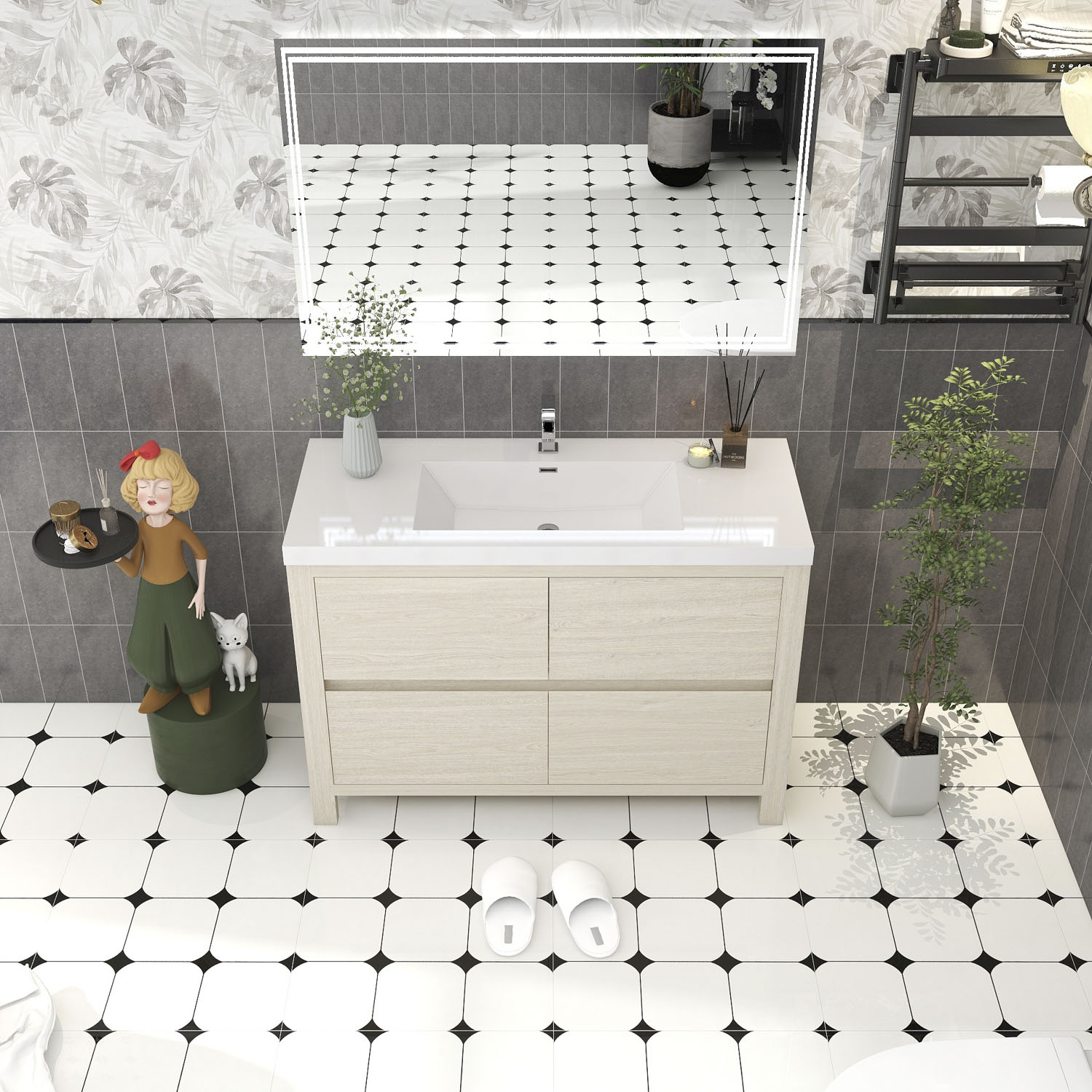 BV Better Vanity LOUIS48FS-LW Bath-Vanity-Combo - View #3