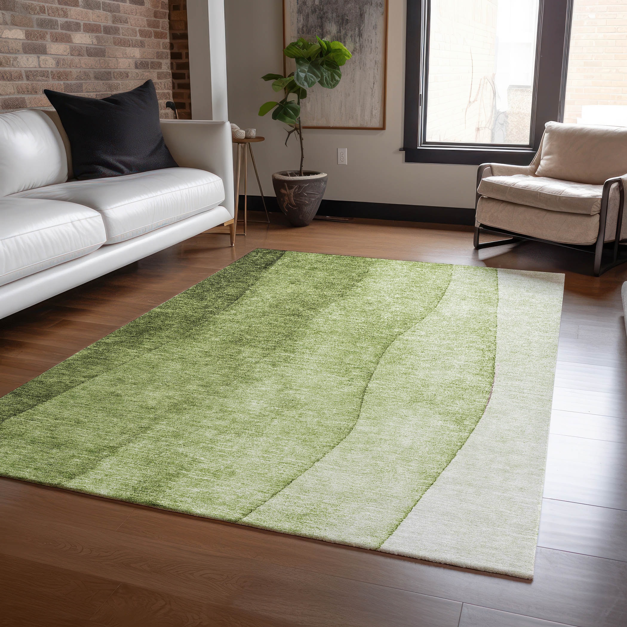 Addison Rugs ACN625OL10X14 Chantille ACN625OL 10 x 14 (ft) Polyester Olive Rectangular Indoor/Outdoor Geometric Machine washable Area rug