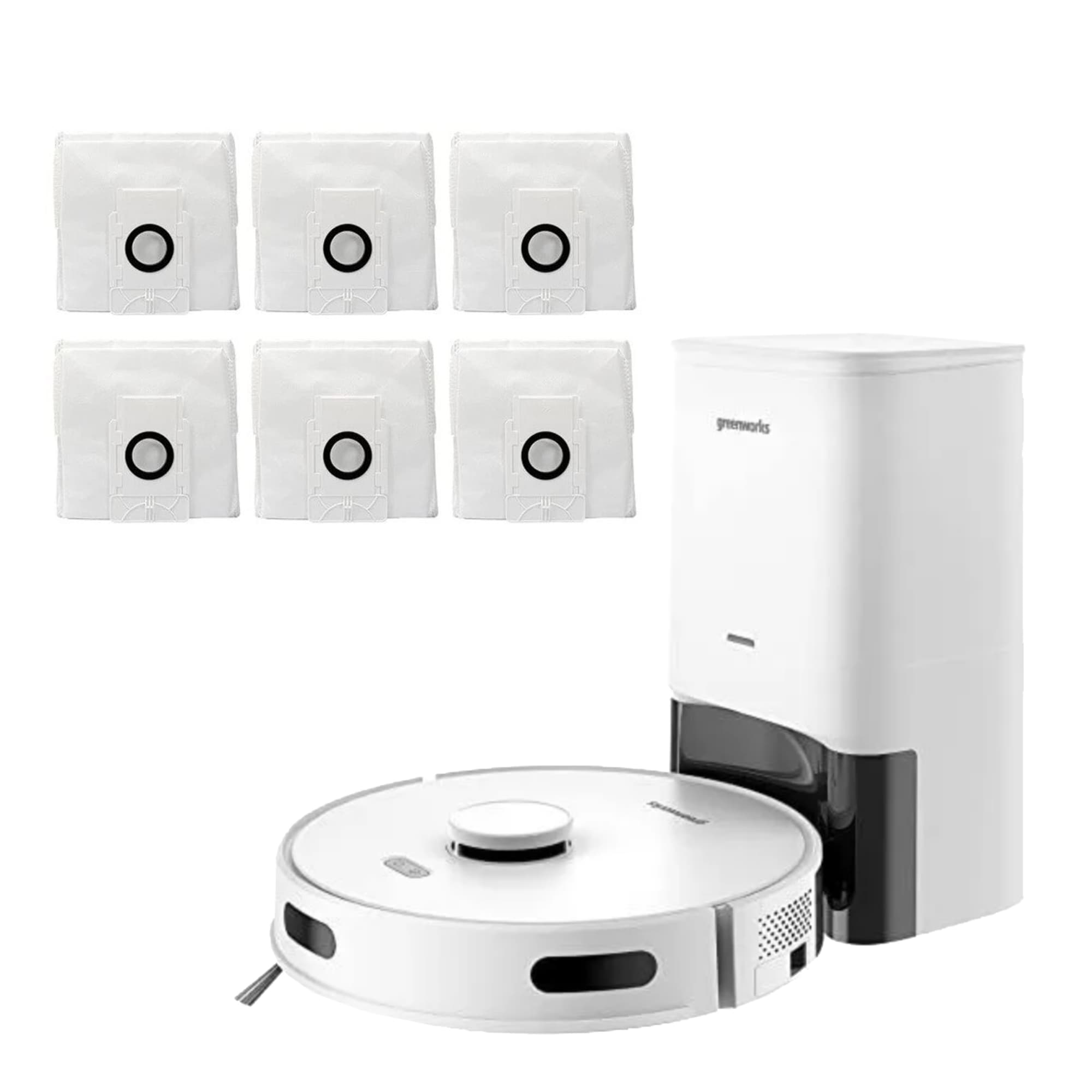 Greenworks  Robotic vacuum + 6 replacement bags
