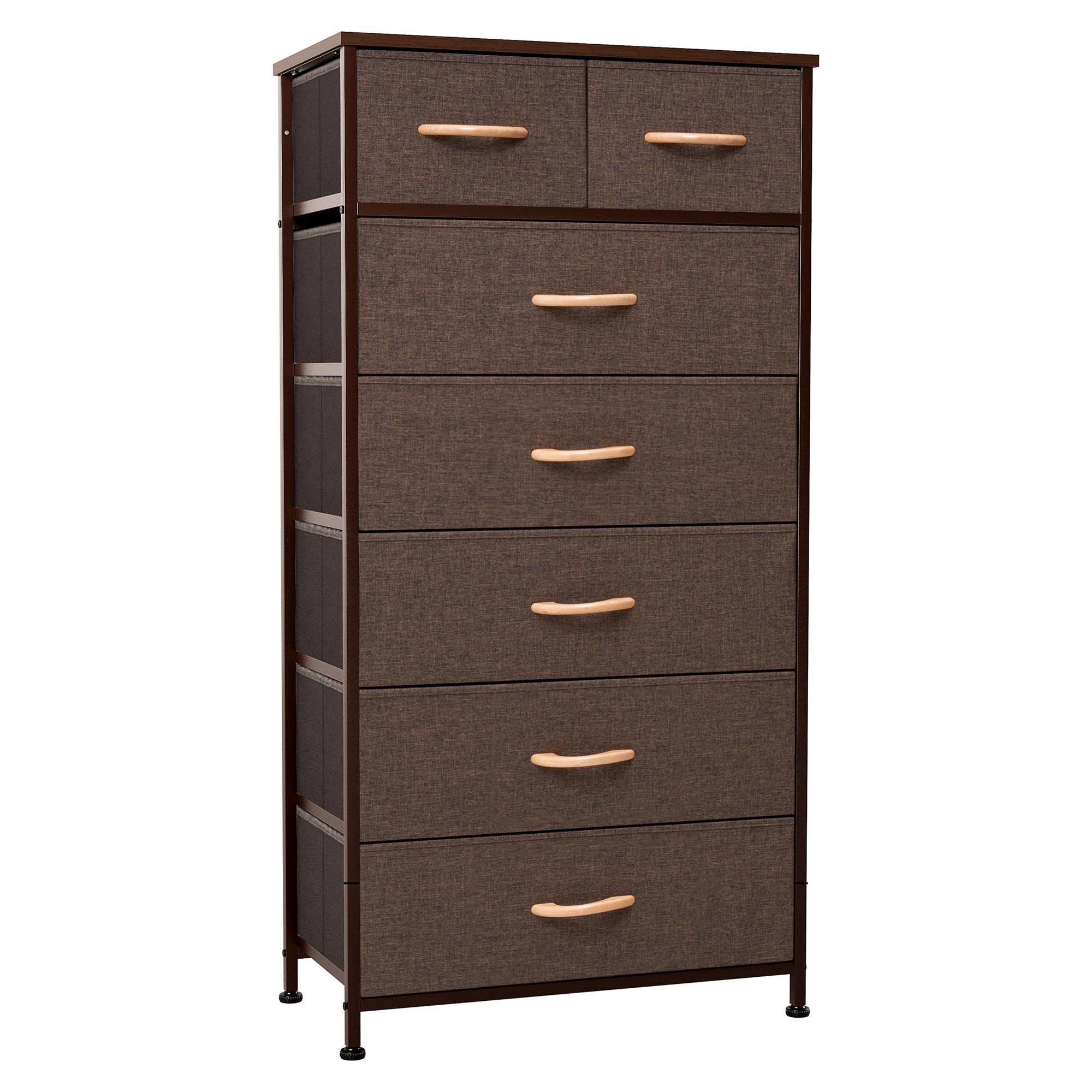 CloudFly CL-HD024BRN Dresser storage tower Brown 7 -Drawer Combo dresser