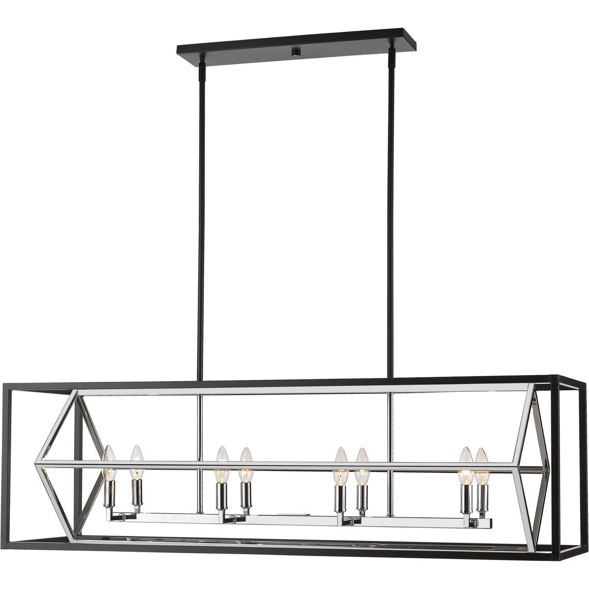 Z-Lite 457-8L-CH-MB Pool-Table-Lighting - View #3