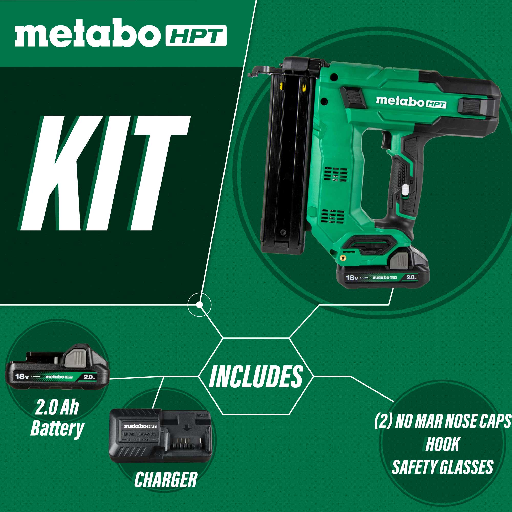 Metabo HPT N1804DBM Pneumatic-Staplers - View #2