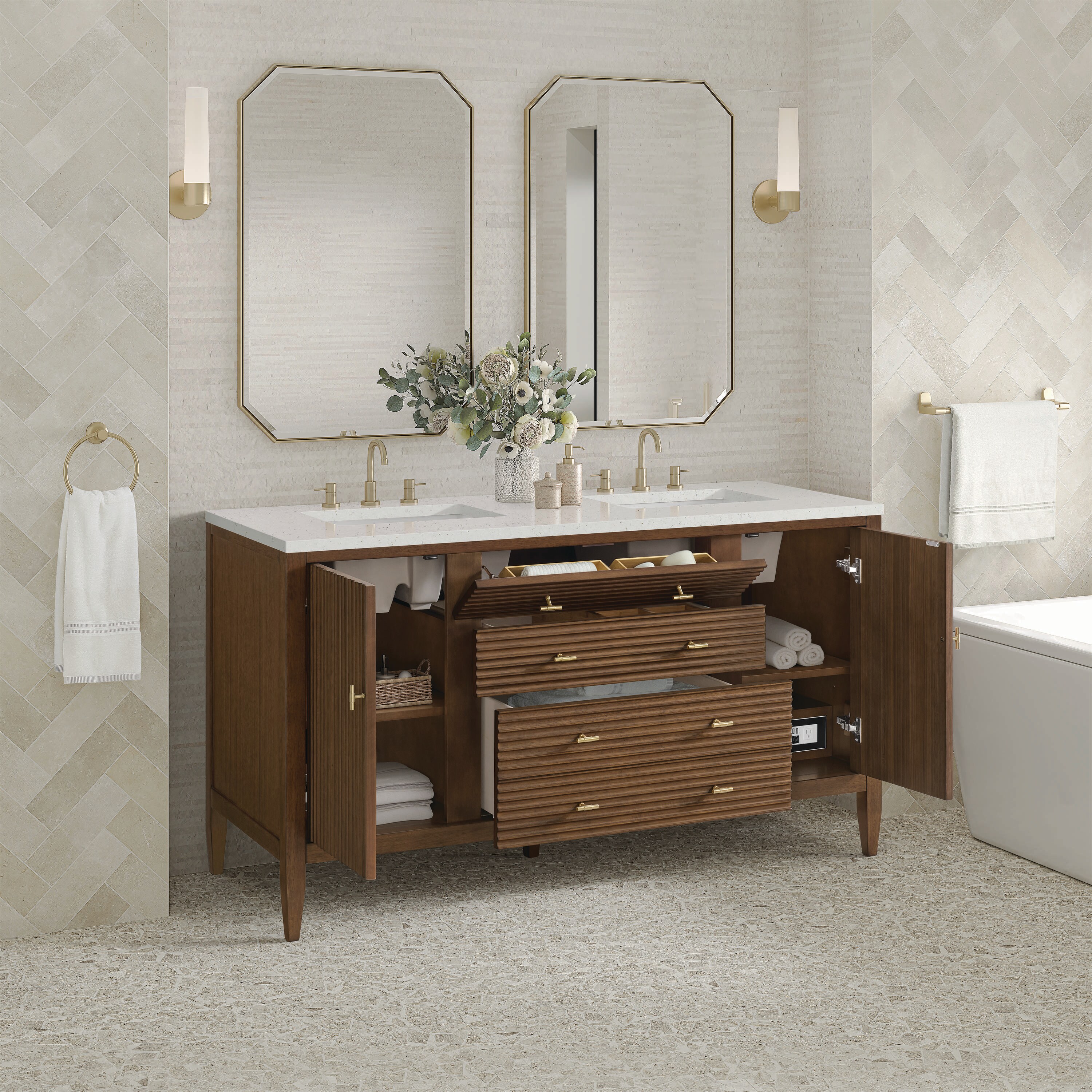 James Martin Vanities 485-V60D-WLT-3LDL Bath-Vanity-Combo - View #4
