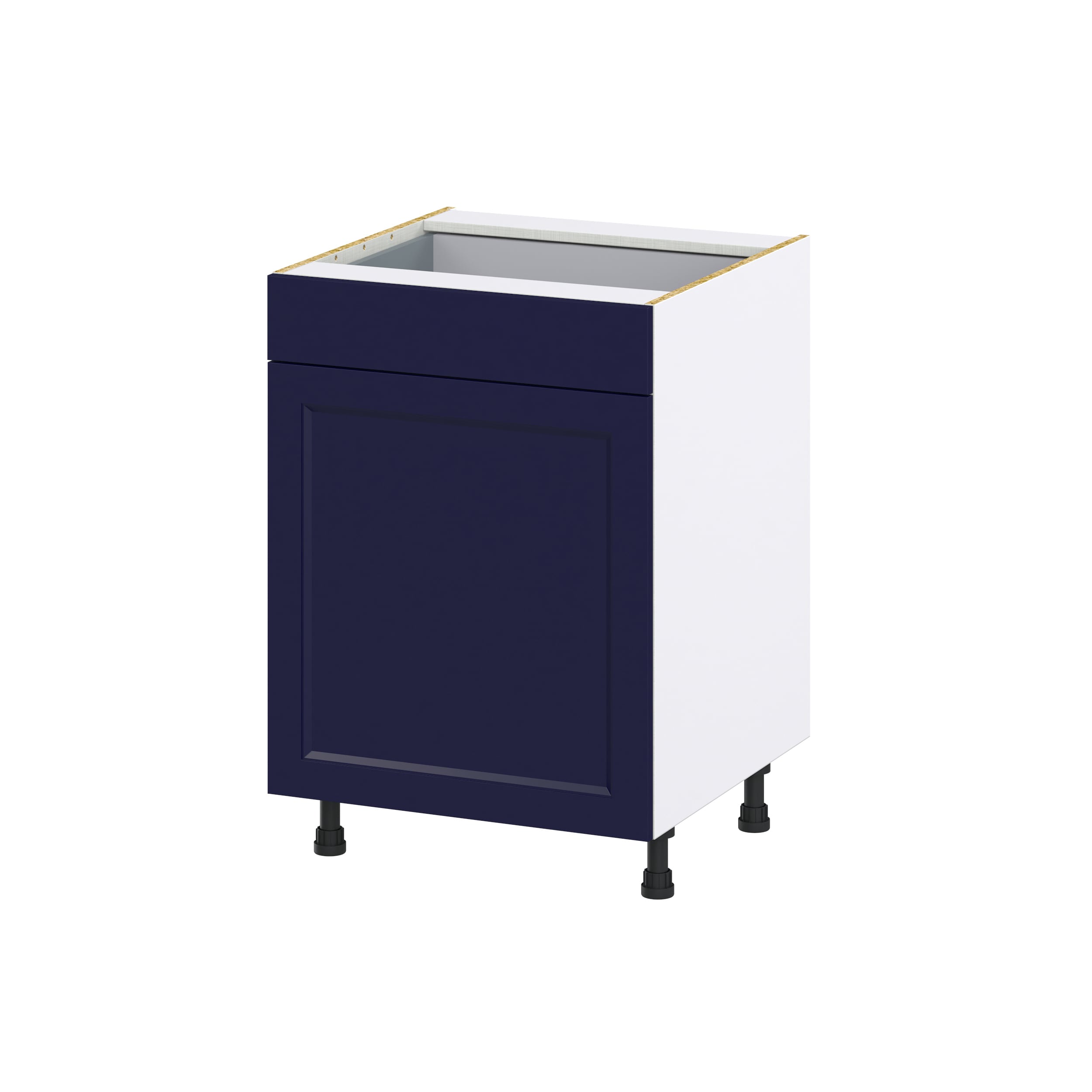 Hugo&Borg Lorette 24-in W x 34.5-in H x 24-in D Navy Blue 1-Drawer Pull-out Cabinet Base Fully Assembled Cabinet (Recessed Panel Style)