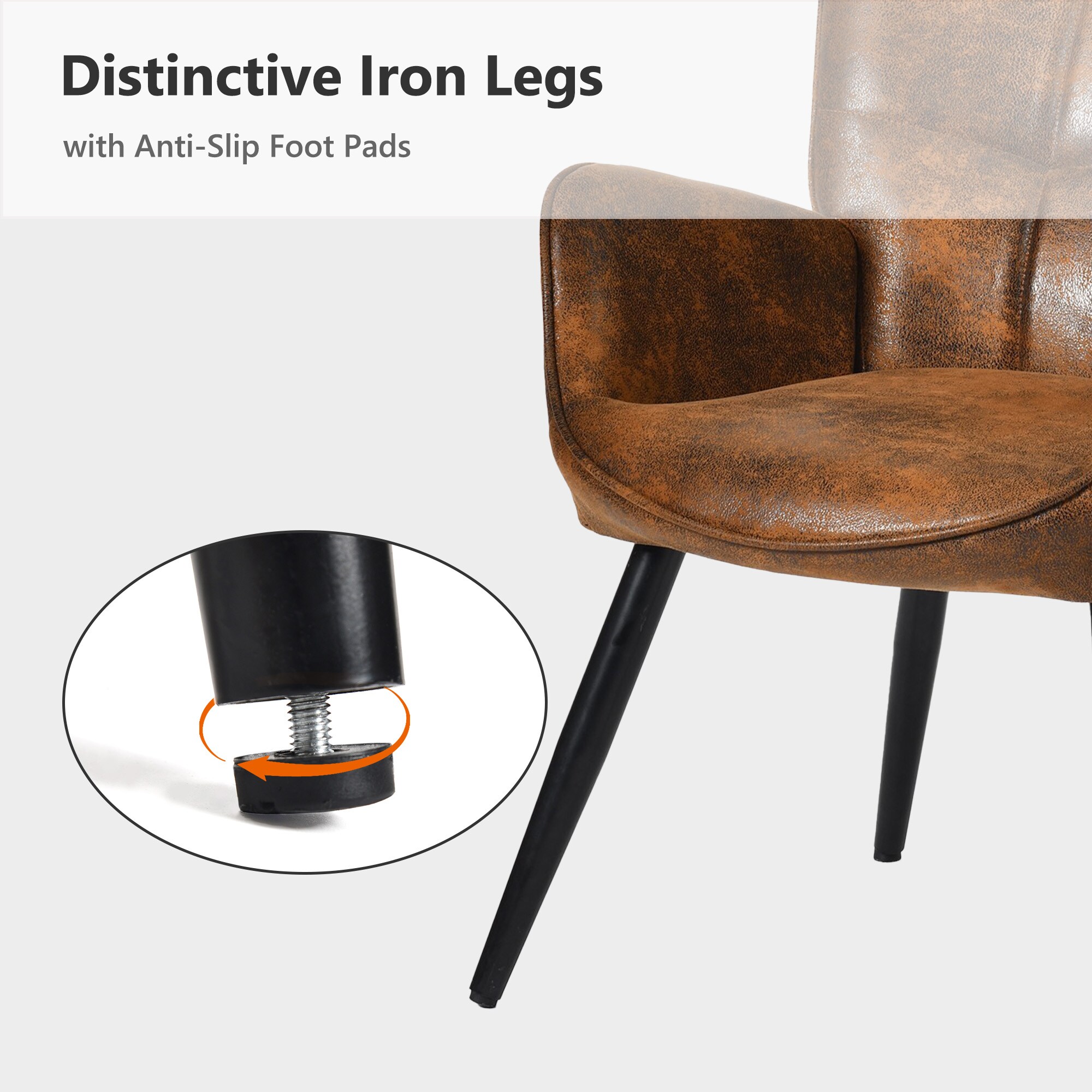 Homy Casa KYIWQ WALNUT 2 Dining-Chairs - View #8