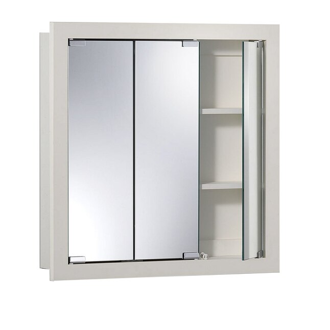 Jensen Granville 24-in x 24-in Rectangle Surface Poplar Mirrored Medicine Cabinet Jensen Granville 24-in x 24-in Rectangle Surface Poplar Mirrored Medicine Cabinet