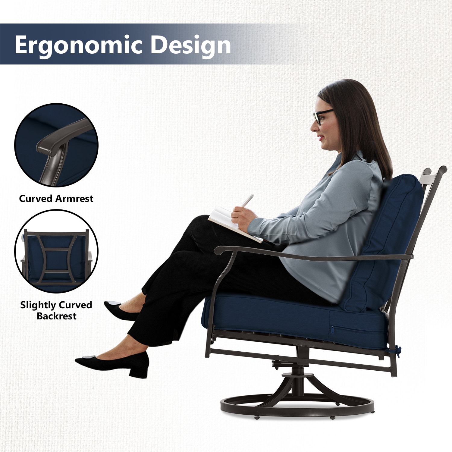 Aoodor A280-PDEBN Patio-Chairs - View #3