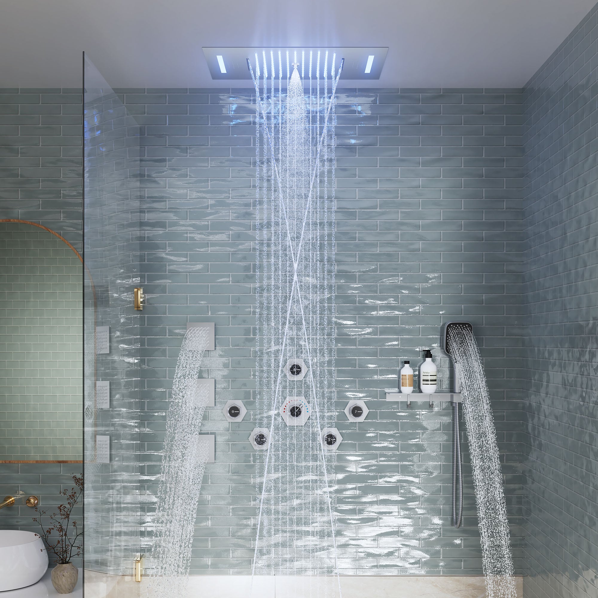 CASAINC KCHS0022-LEDMB Showerhead-Bar-Panels - View #4
