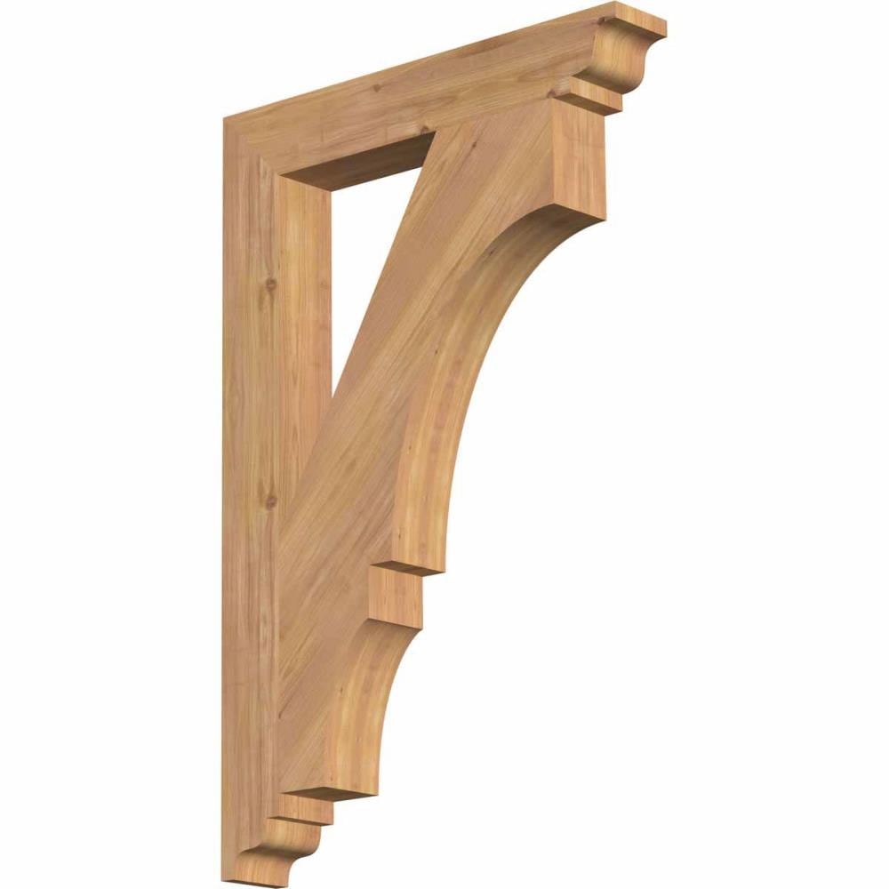 Ekena Millwork BKT04X24X36BOA01SWR Balboa traditional smooth 3-1/2-in x 24-in x 36-in Western red cedar Brown Wood Standard bracket