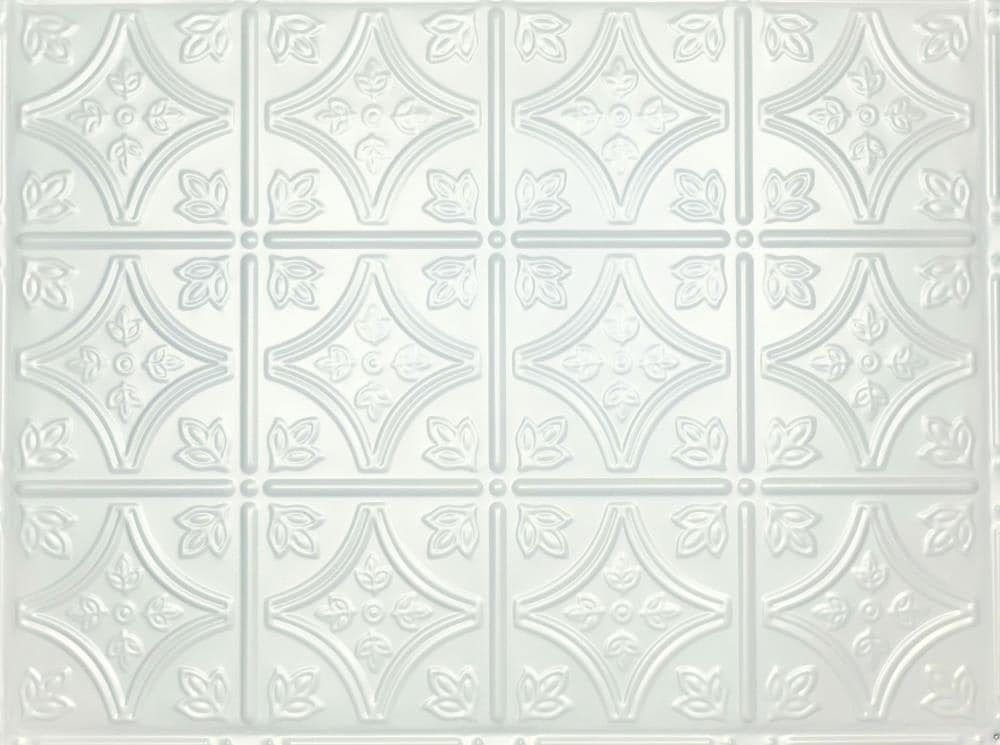 Metal Ceiling Express 1031824SATINWH 1.5-ft x 2-ft Satin White Steel Surface-mount Ceiling Plank (5-Pack, 15-sq ft / Case)