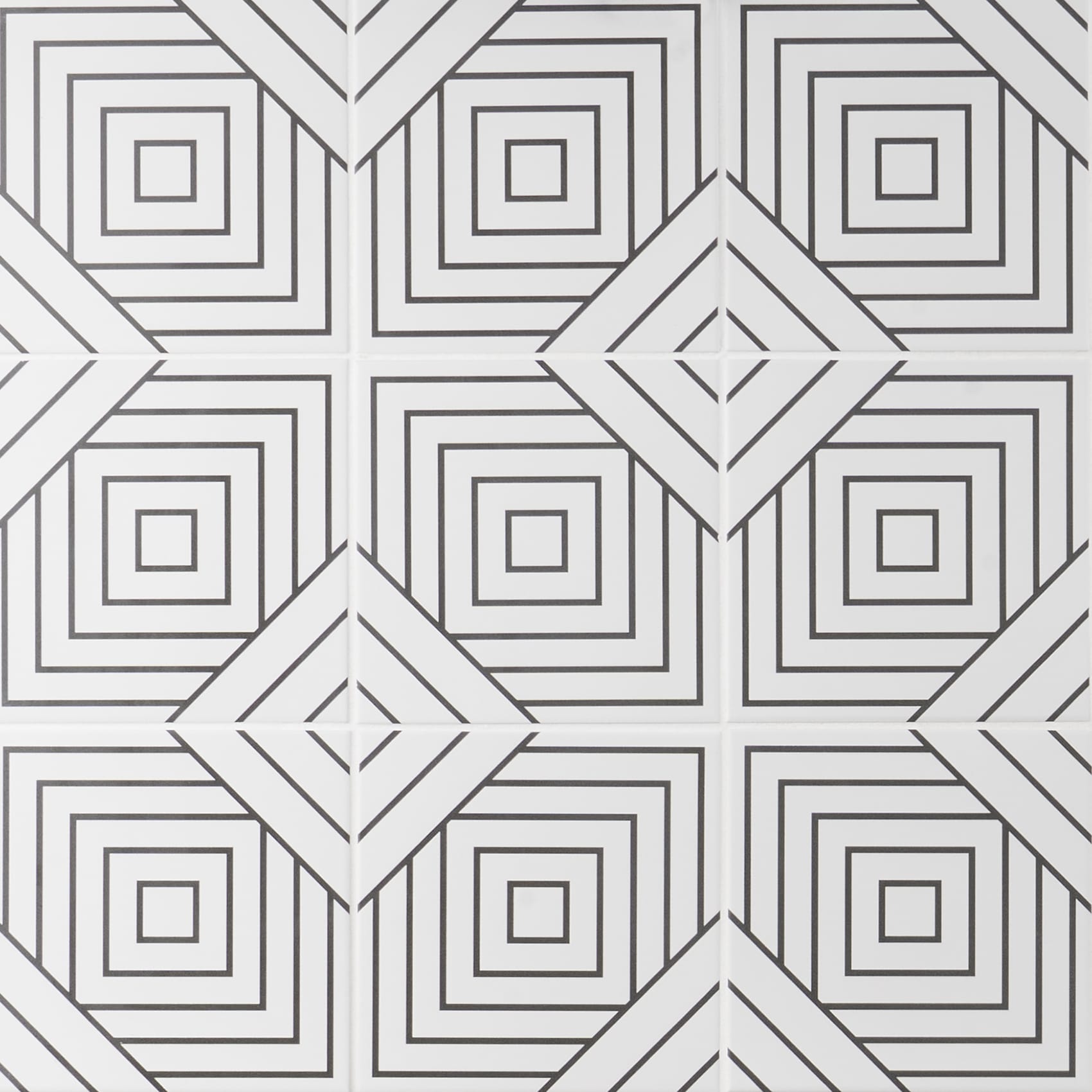 Artmore Tile EXT3RD107109 Record Line Positive 8-in x 8-in Matte Porcelain Encaustic Standard Floor and Wall Tile ( 11.19-sq ft Carton )