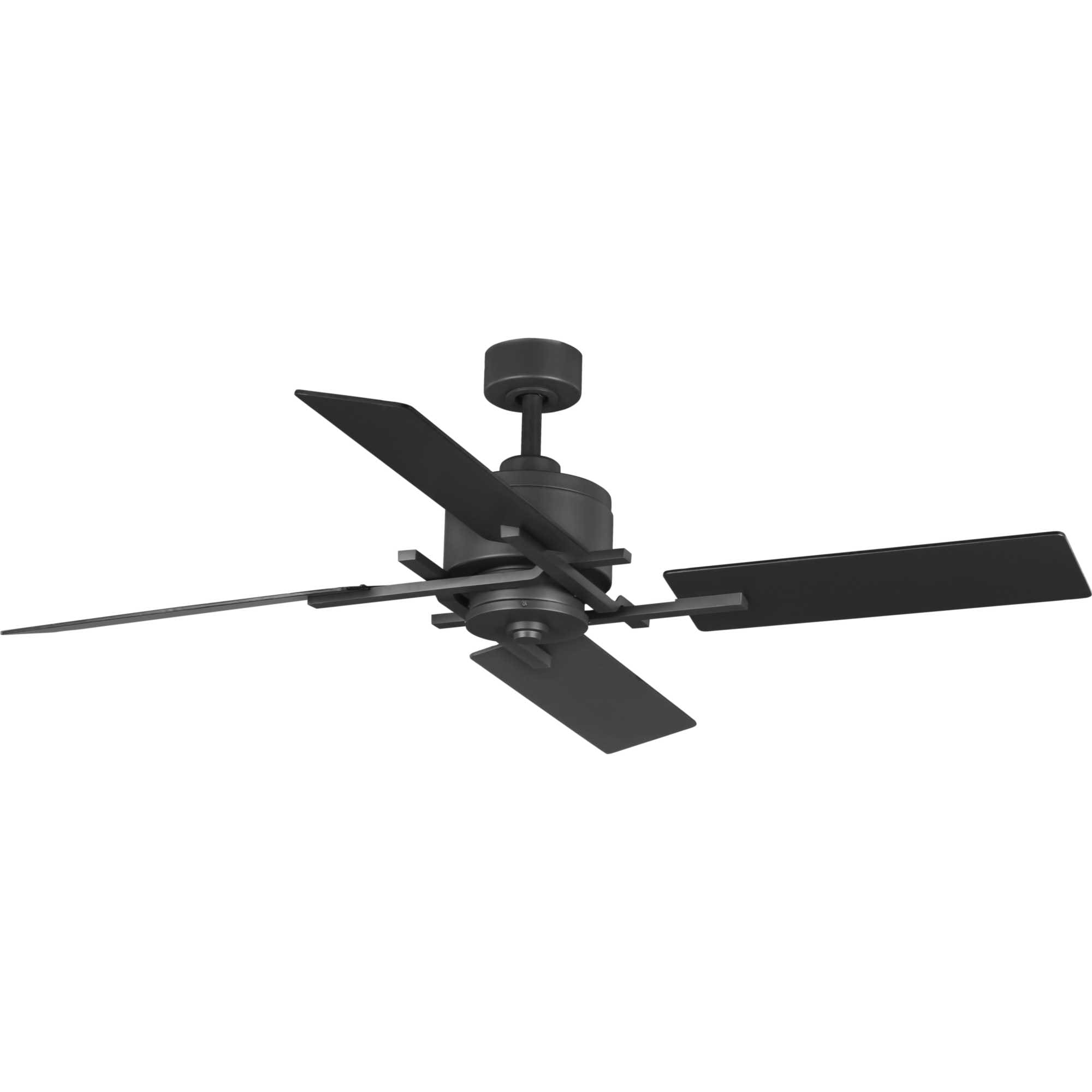 Progress Lighting P250024-143 Bedwin 56-in Graphite with Grey Weathered Wood/Graphite Blades Ceiling Fan Light Kit Compatible - Remote Included ( 4 -Blade )