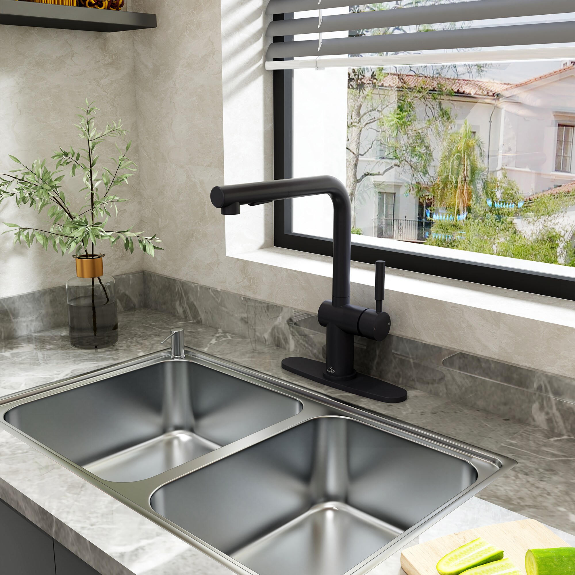 Mondawe MD-D83-MB Kitchen-Faucets - View #2