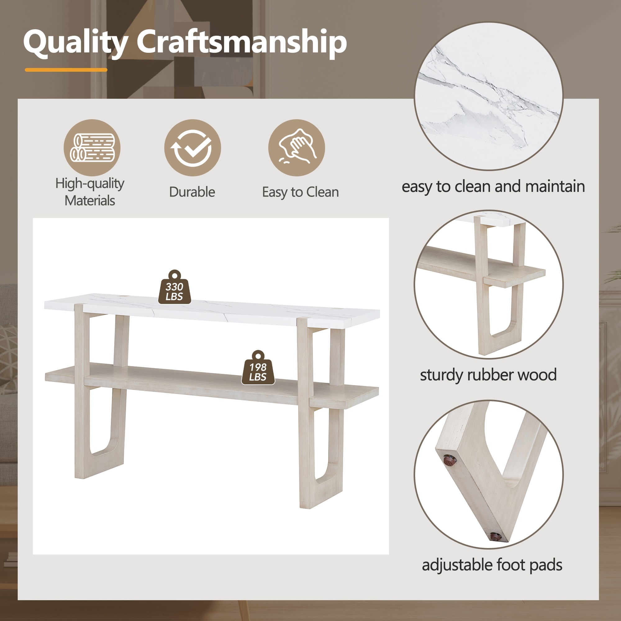 ModernLuxe N715P196906E Console-Sofa-Tables - View #6
