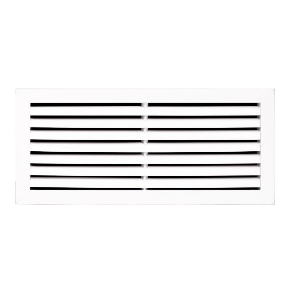 ACLaminaire L-RA 20X8 8-in x 20-in Aluminum White Sidewall/Ceiling Grille
