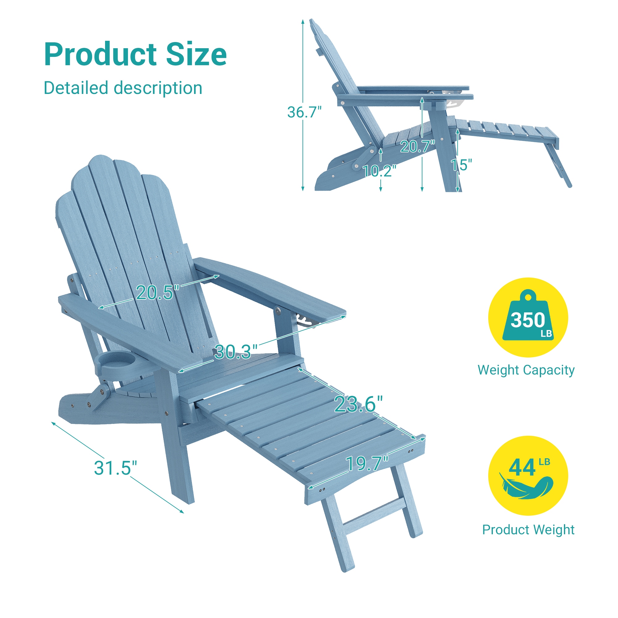 ACEGOSES LW-BAR-26-LB-2 Patio-Chairs - View #3