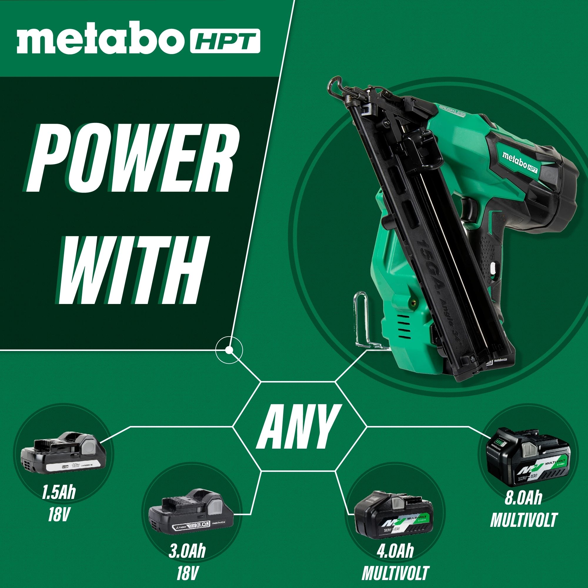 Metabo HPT 2.5-in 15-Gauge Cordless Finish Nailer (Battery & Charger  Included) in the Finish Nailers department at