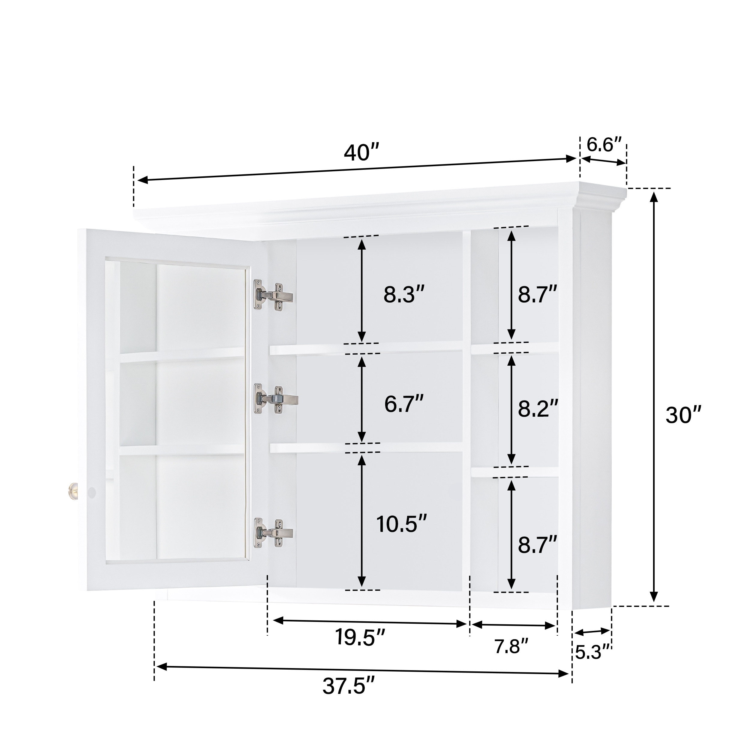 WELLFOR EX-5MC2432LRY Bathroom-Medicine-Cabinets - View #10