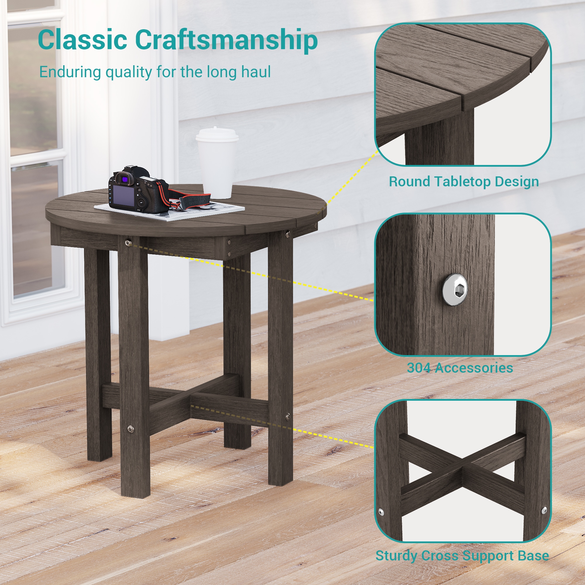 ACEGOSES LW-PST-22-BN Patio-Tables - View #6