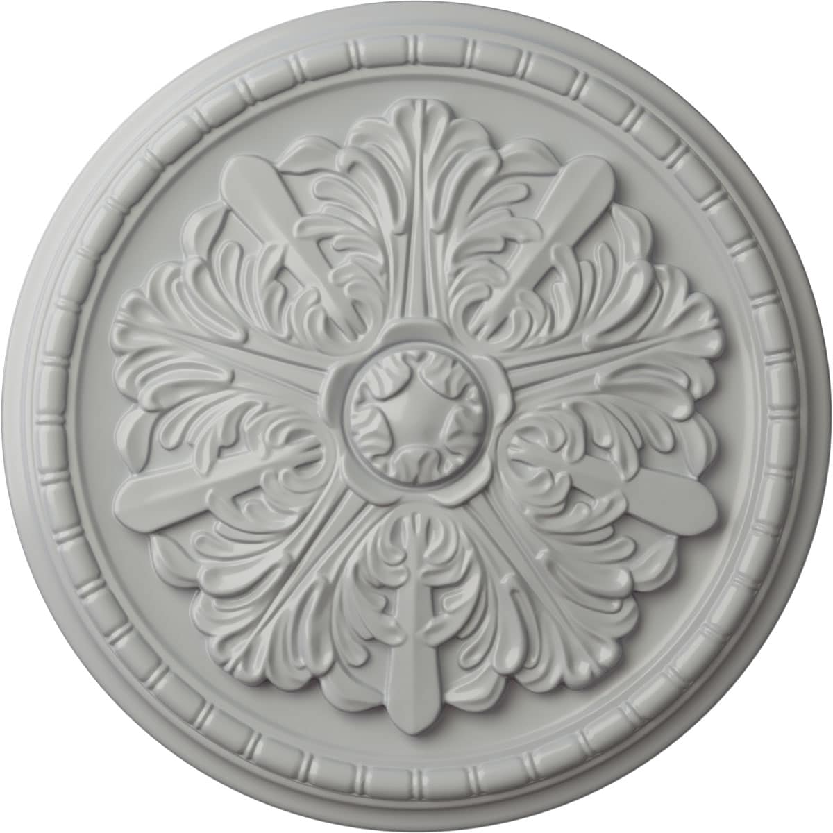 Ekena Millwork CM17WAFRF Washington 17.125-in W x 17.125-in L Painted Frost Polyurethane Whole Ceiling Medallion
