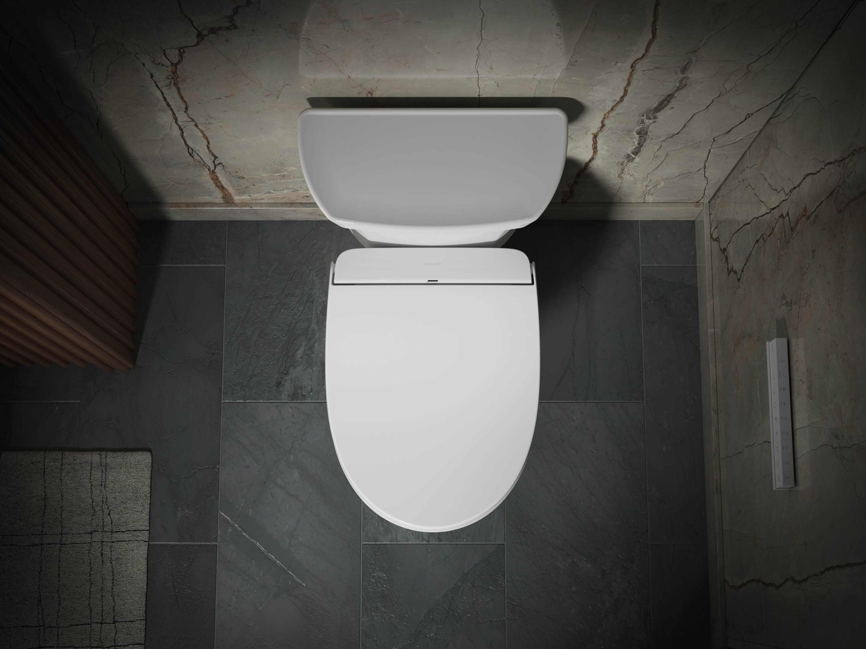 White Round Heated Bidet Toilet Seat with Remote Control