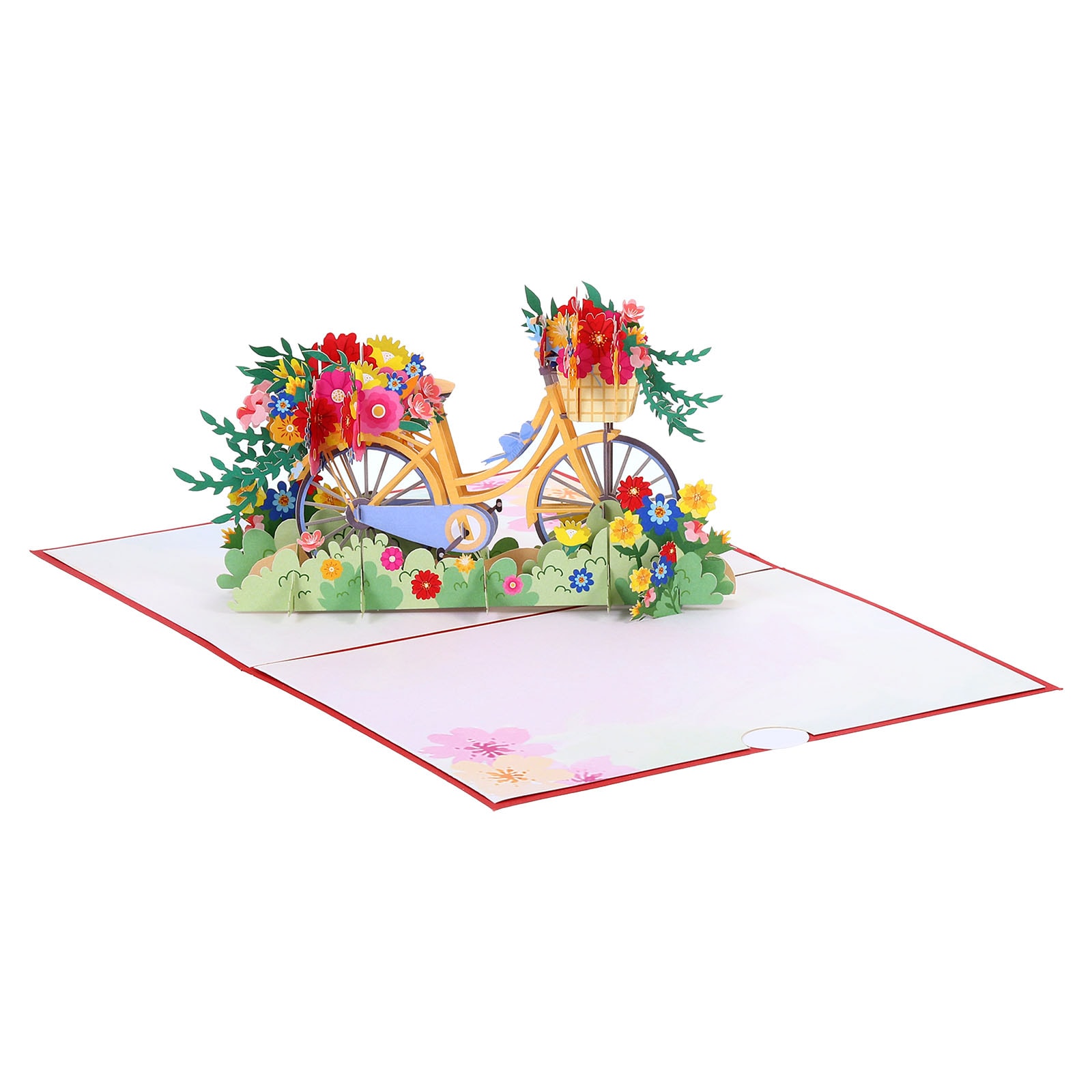 PATIKIL Bicycle Greeting Cards Bicycle Thank You Cards Pop-Out Birthday Card Gift Card Funny Sweet with Envelope for Women Gift Best Friend Red #S26012201UX0002