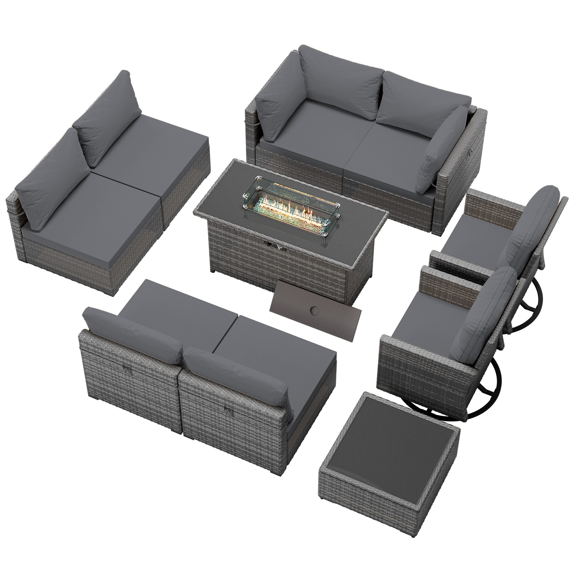 UPHA TBDK-ABC43Y11-DGAY Patio-Conversation-Sets - View #2