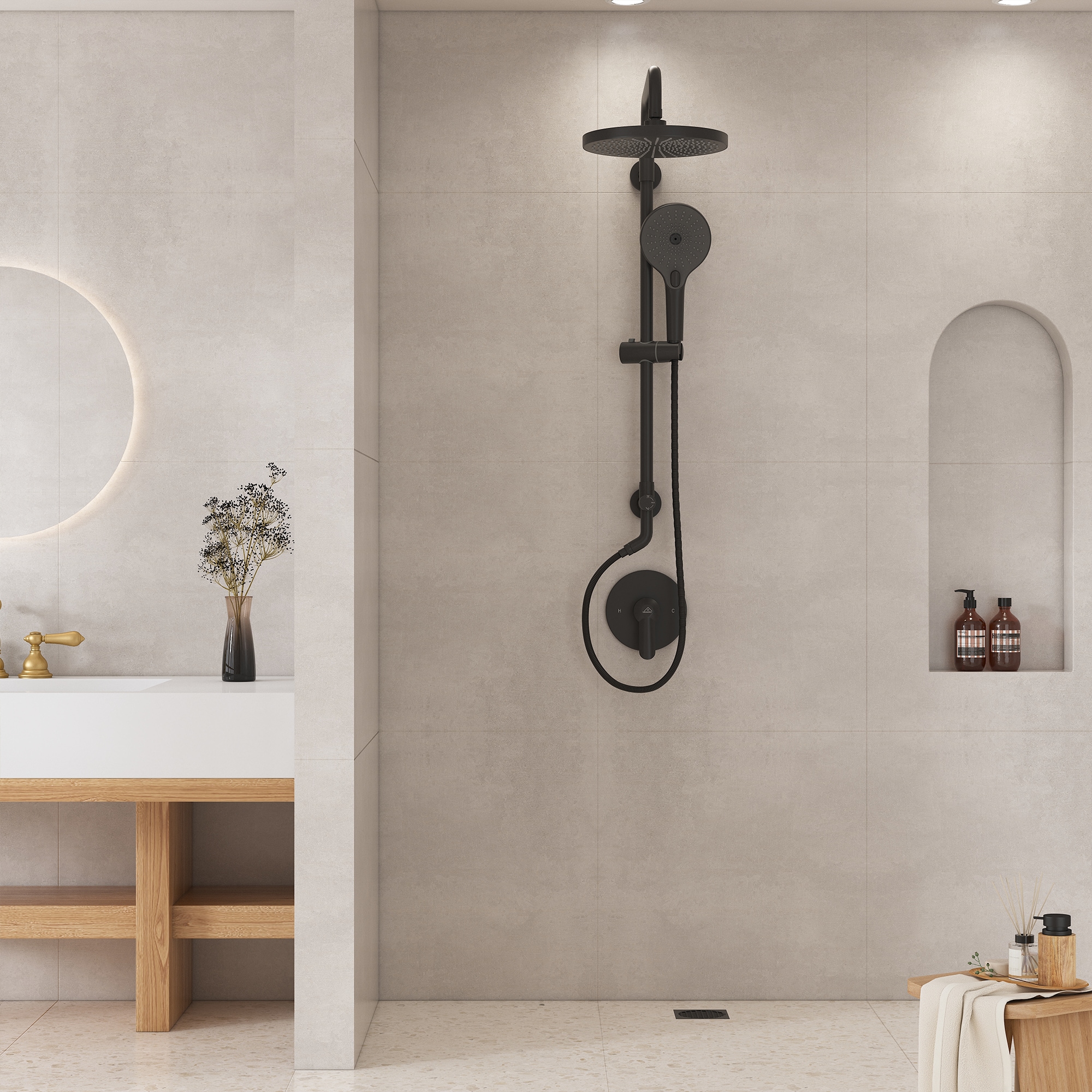 CASAINC CS3623-10BG Showerhead-Bar-Panels - View #3