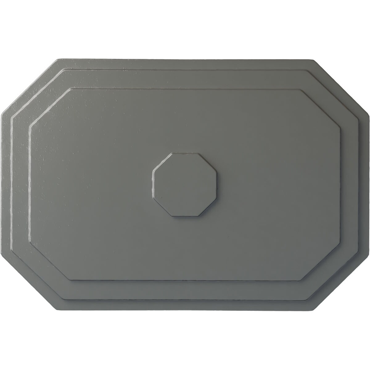 Ekena Millwork CM25FESLS Felix 25.25-in W x 17.25-in L Painted Silver Polyurethane Whole Ceiling Medallion