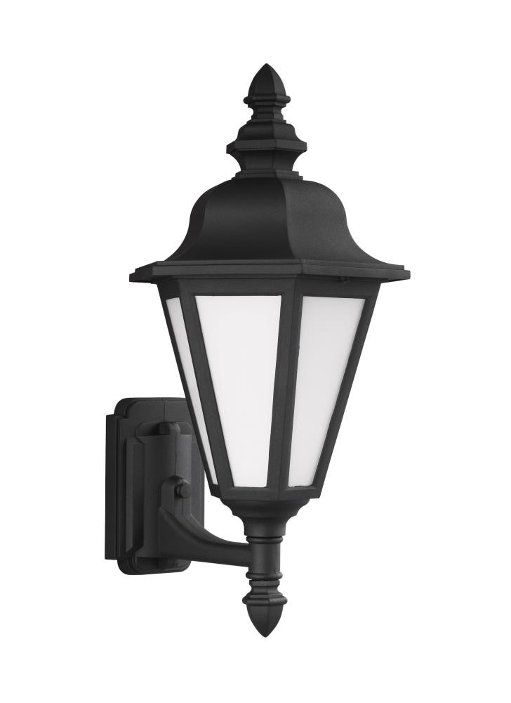 Generation Lighting 89824EN3-12 Brentwood 1 -Light 19.7500-in H Satin Black Hardwired Outdoor Wall Light