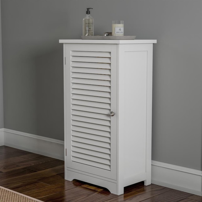 Hastings Home Linen Cabinets 17 5 In X 31 11 White Freestanding Cabinet The Department At Lowes Com