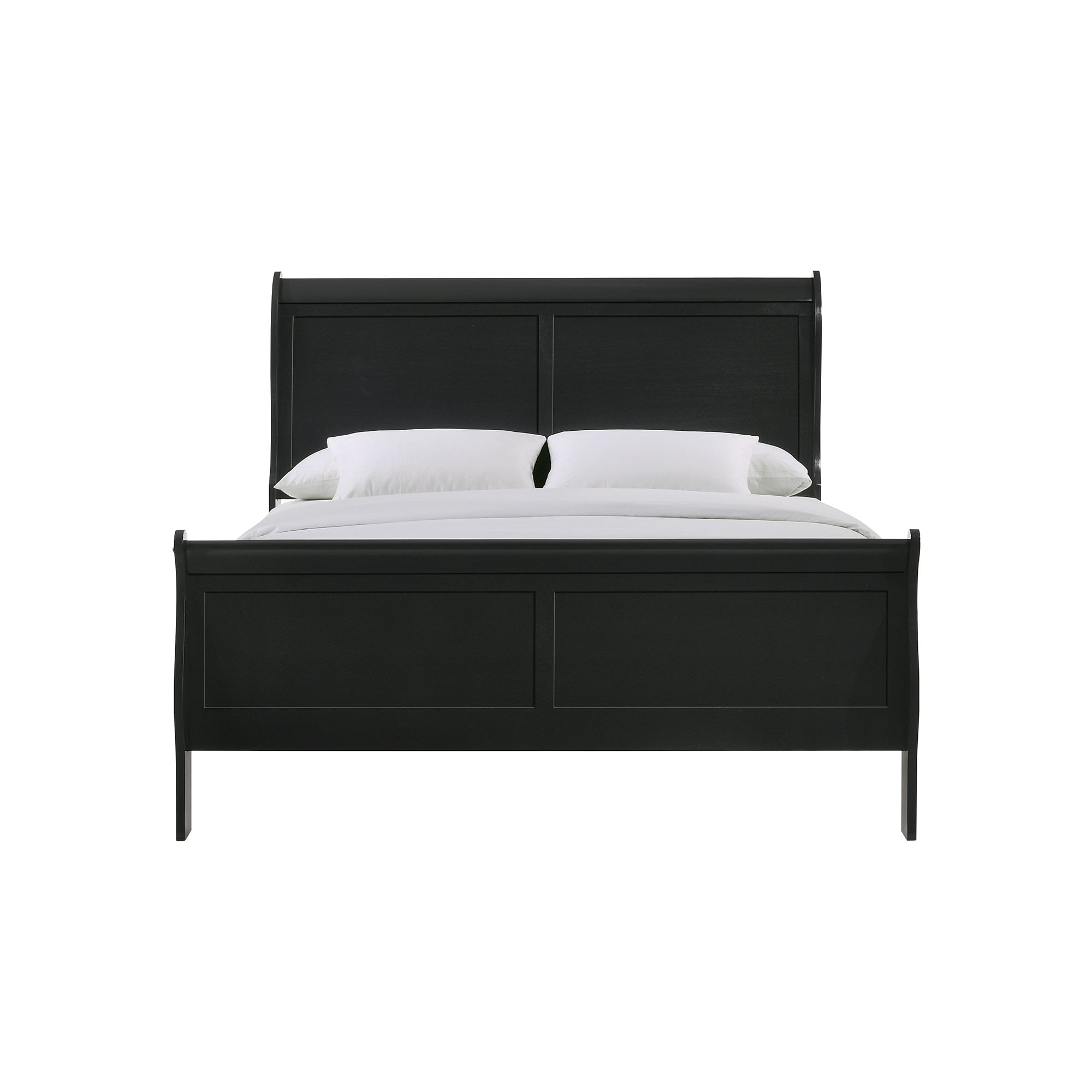 Ellington Black Queen Wood Panel Bed | - Picket House Furnishings B.11458.QB