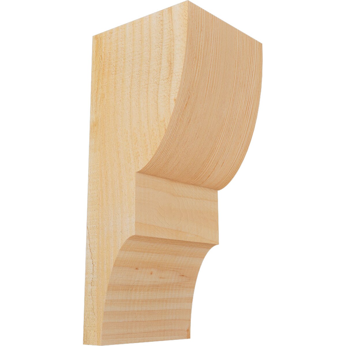 Ekena Millwork COR06X06X14RID00RDF 6-in x 6-in x 14-in Ridgewood Unfinished Douglas fir Wood Paintable/Stainable Corbel
