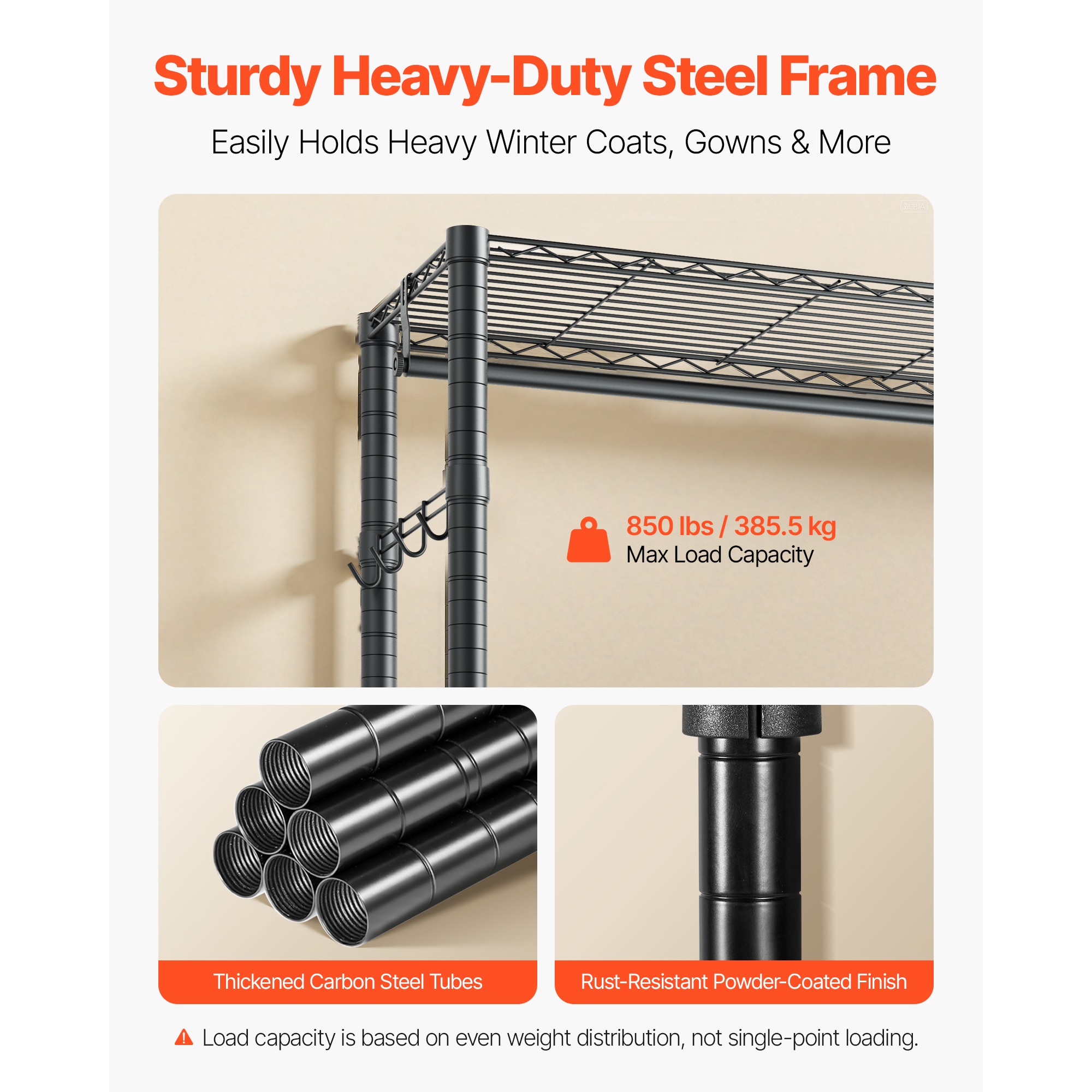 VEVOR SCSLJTCYJ4G714344V0 Garment-Racks - View #4