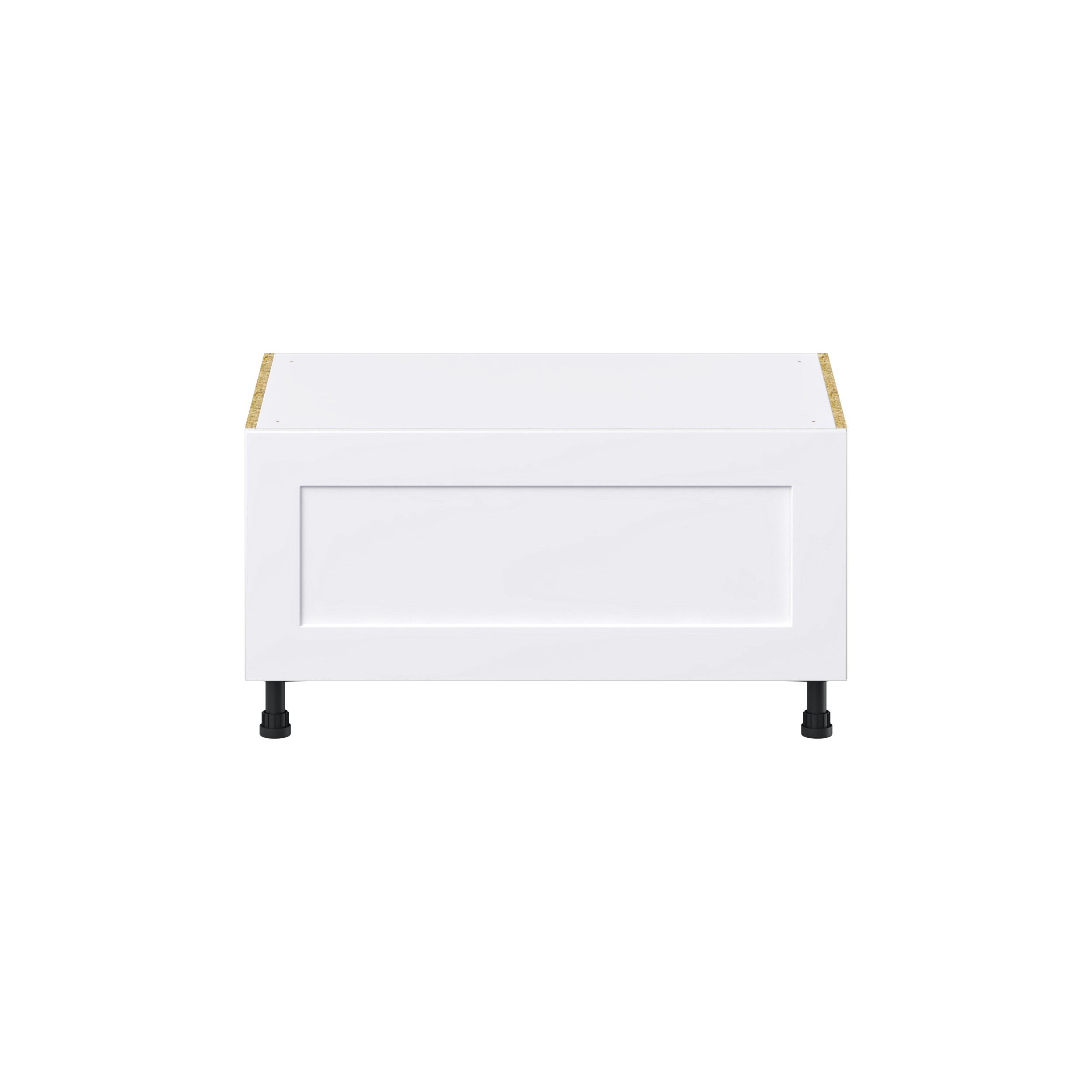 Hugo&Borg Jolie 30-in W x 19.5-in H x 24-in D Warm White 1-Drawer Base Fully Assembled Cabinet