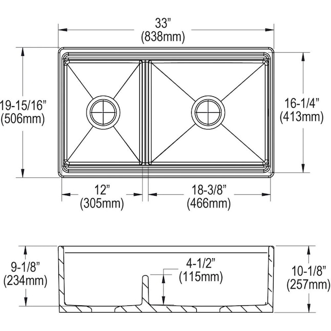 Elkay 33-in x 20-in Biscuit Double Offset Bowl Tall (8-in or Larger) Undermount Apron Front/Farmhouse Residential Kitchen Sink Elkay 33-in x 20-in Biscuit Double Offset Bowl Tall (8-in or Larger) Undermount Apron Front/Farmhouse Residential Kitchen Sink