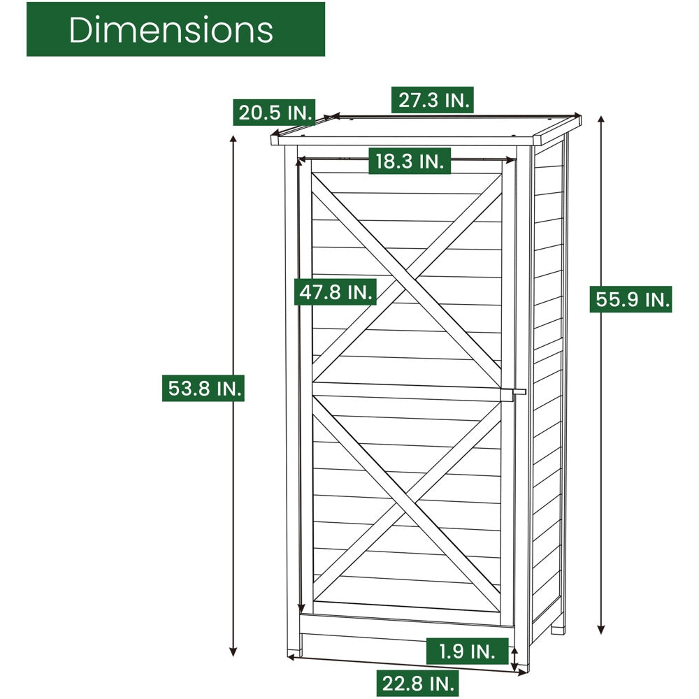 Hanover HANWS0107-GRN Small-Outdoor-Storage - View #4