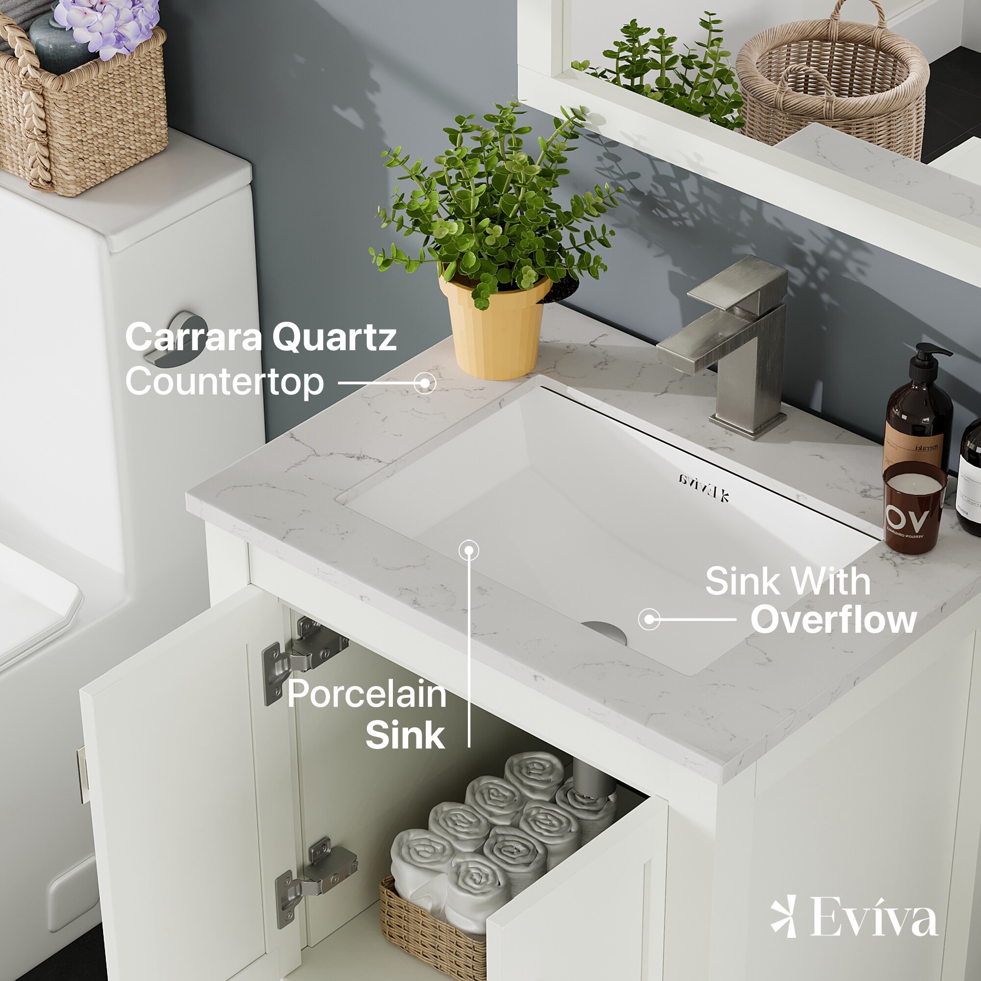 Eviva TVN414-24X18WH-Q Bath-Vanity-Combo - View #4