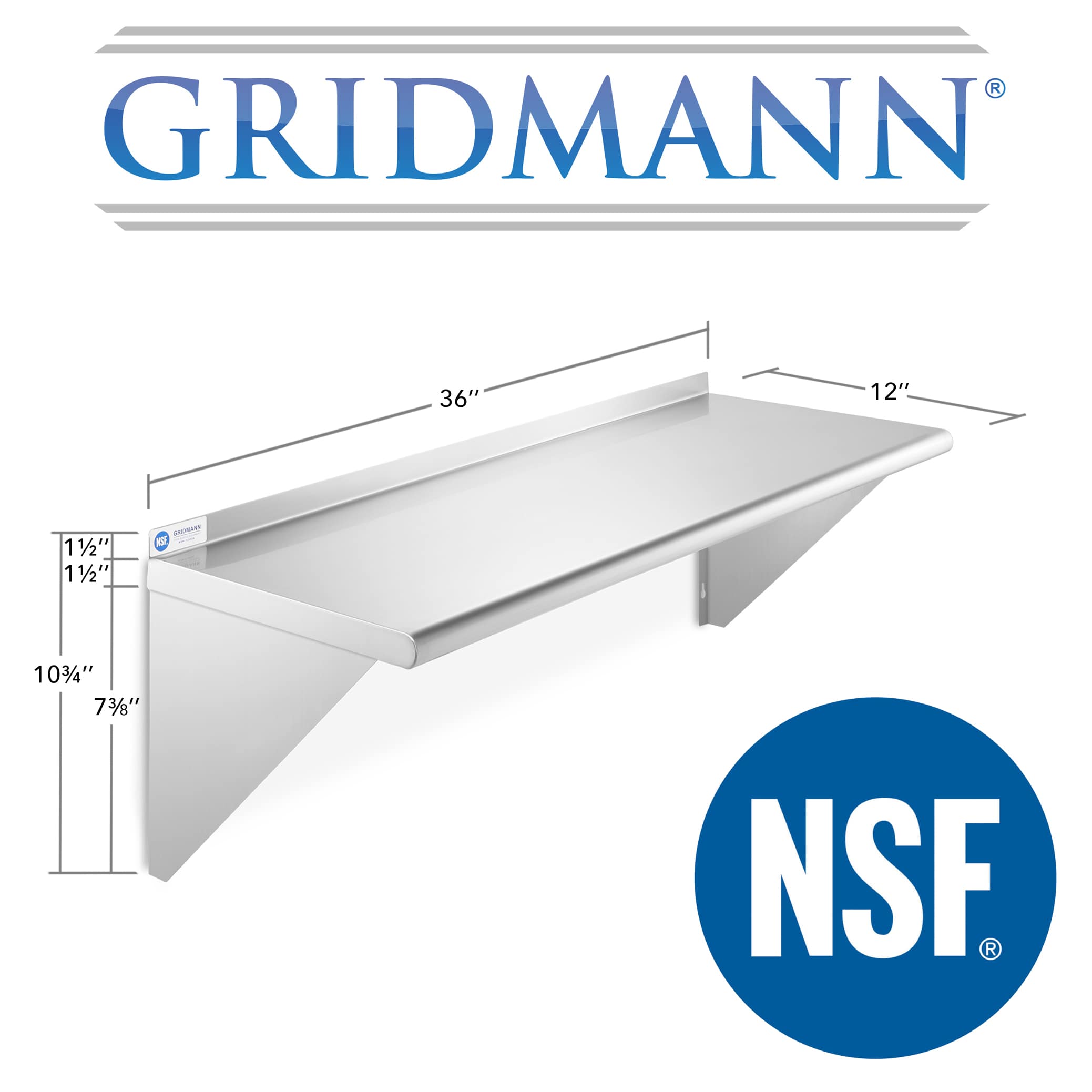 GRIDMANN G58-1236P. Wall-Mounted-Shelving - View #5