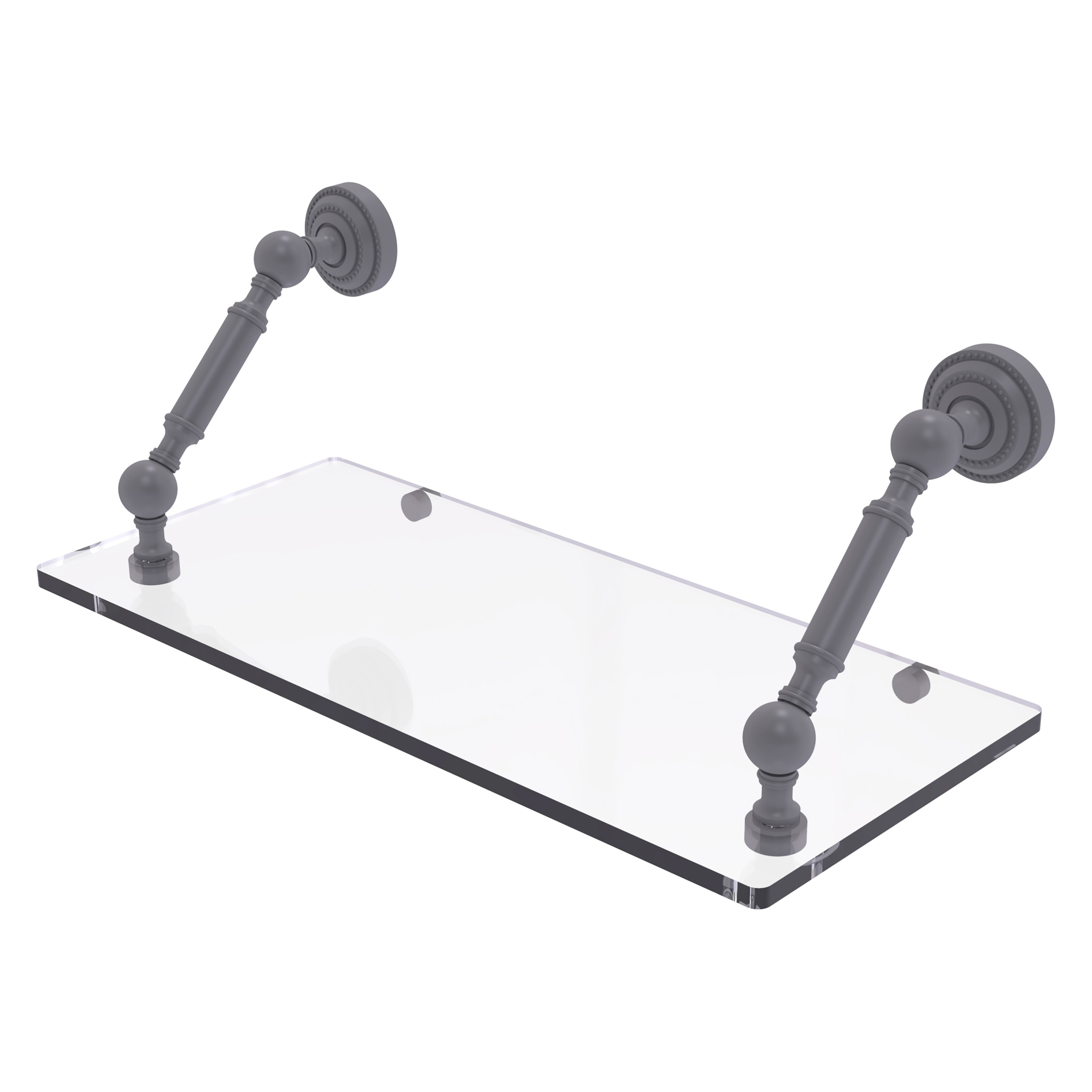Allied Brass DT-1-18-GYM Dottingham Matte Gray Wall mount Bathroom Shelf ( 18-in x 7.3-in x 8-in )