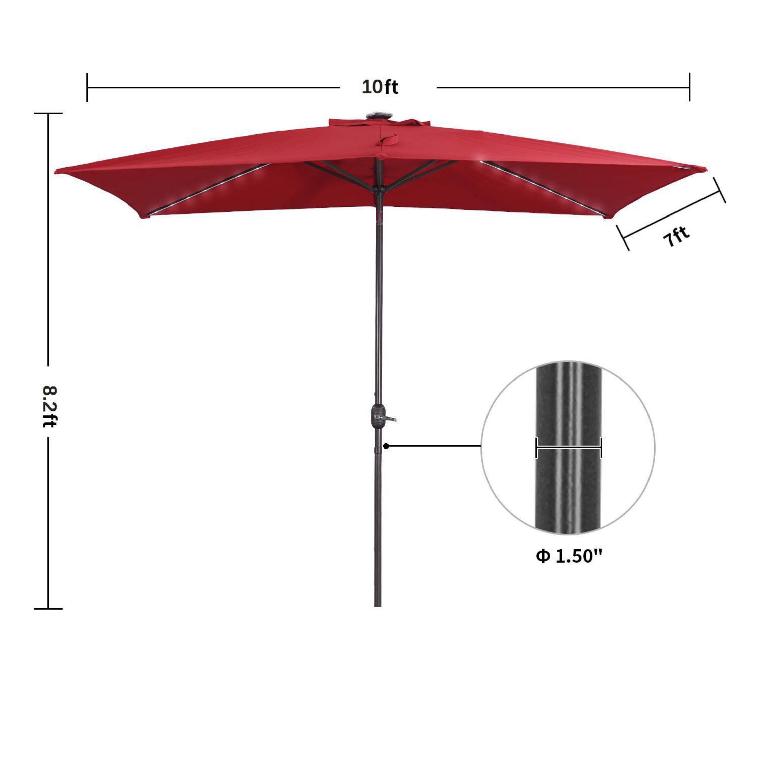 7ft solar umbrella