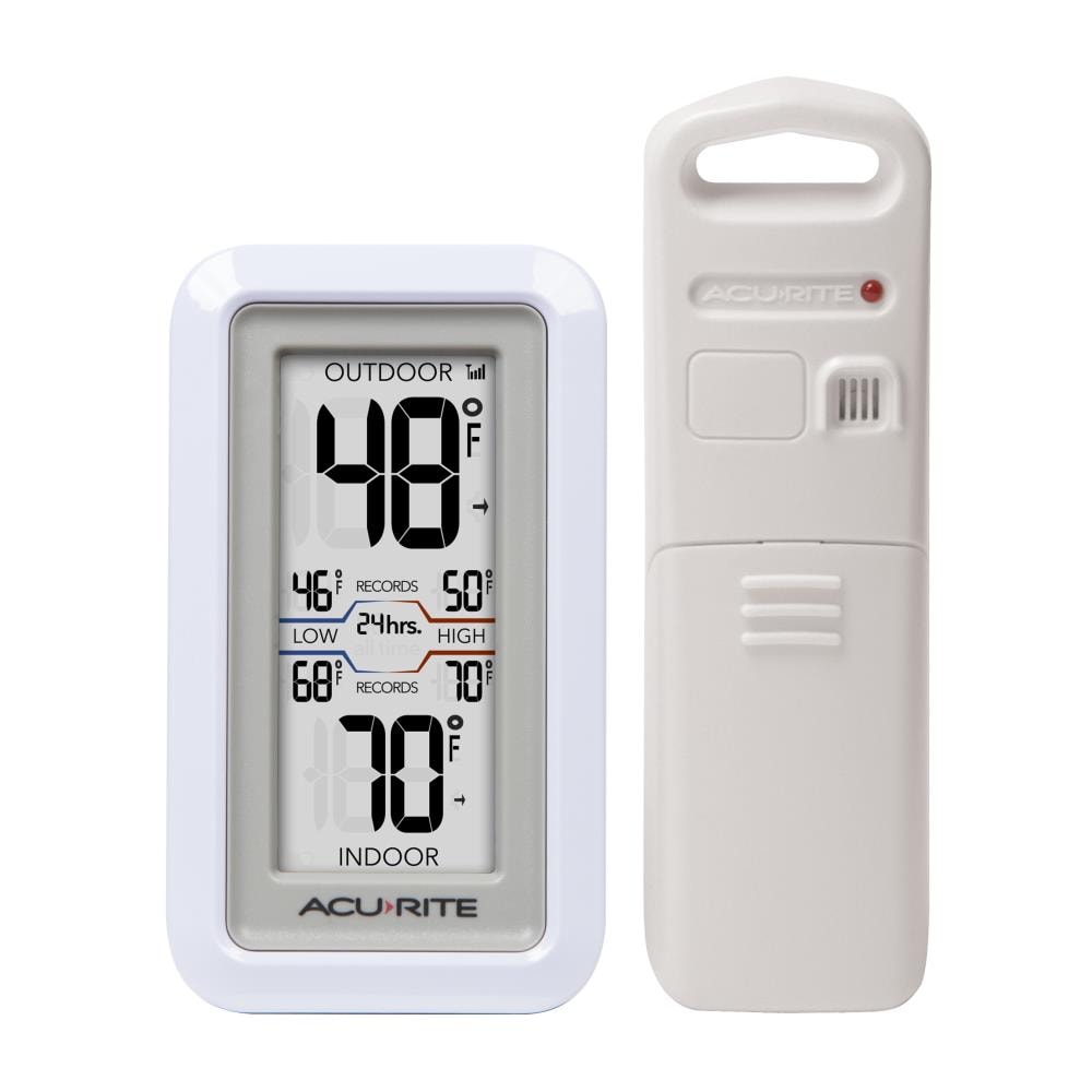 AcuRite Digital Wireless Outdoor White Thermometer at