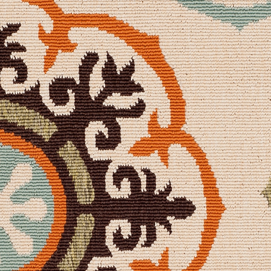 Safavieh Veranda Pinwheel 3 x 5 Cream/Terracotta Indoor/Outdoor Floral/Botanical Bohemian/Eclectic Throw Rug Safavieh Veranda Pinwheel 3 x 5 Cream/Terracotta Indoor/Outdoor Floral/Botanical Bohemian/Eclectic Throw Rug