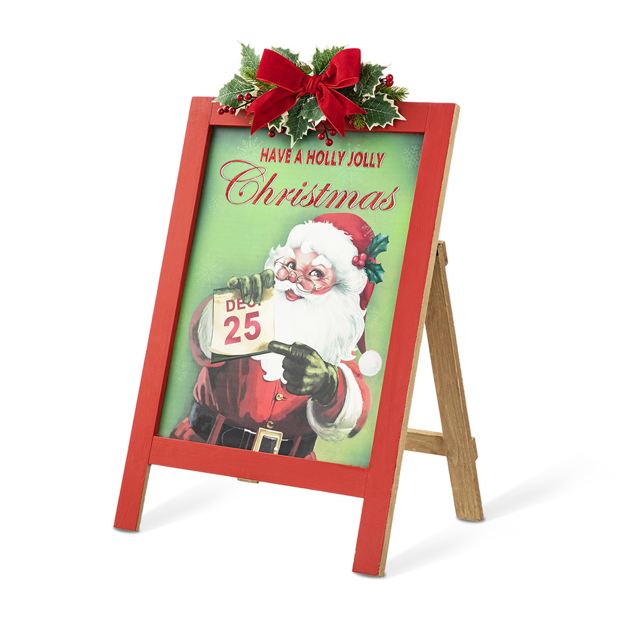 Glitzhome 2010100054 23.75-Inches Merry Christmas Christmas Decor